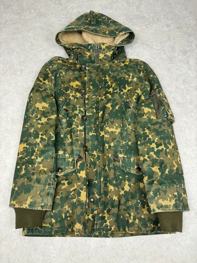 A.P.C. A.P.C. Military Camo Green Fox Fur Hooded Jacket Size US L / EU 52-54 / 3 - 7 Thumbnail