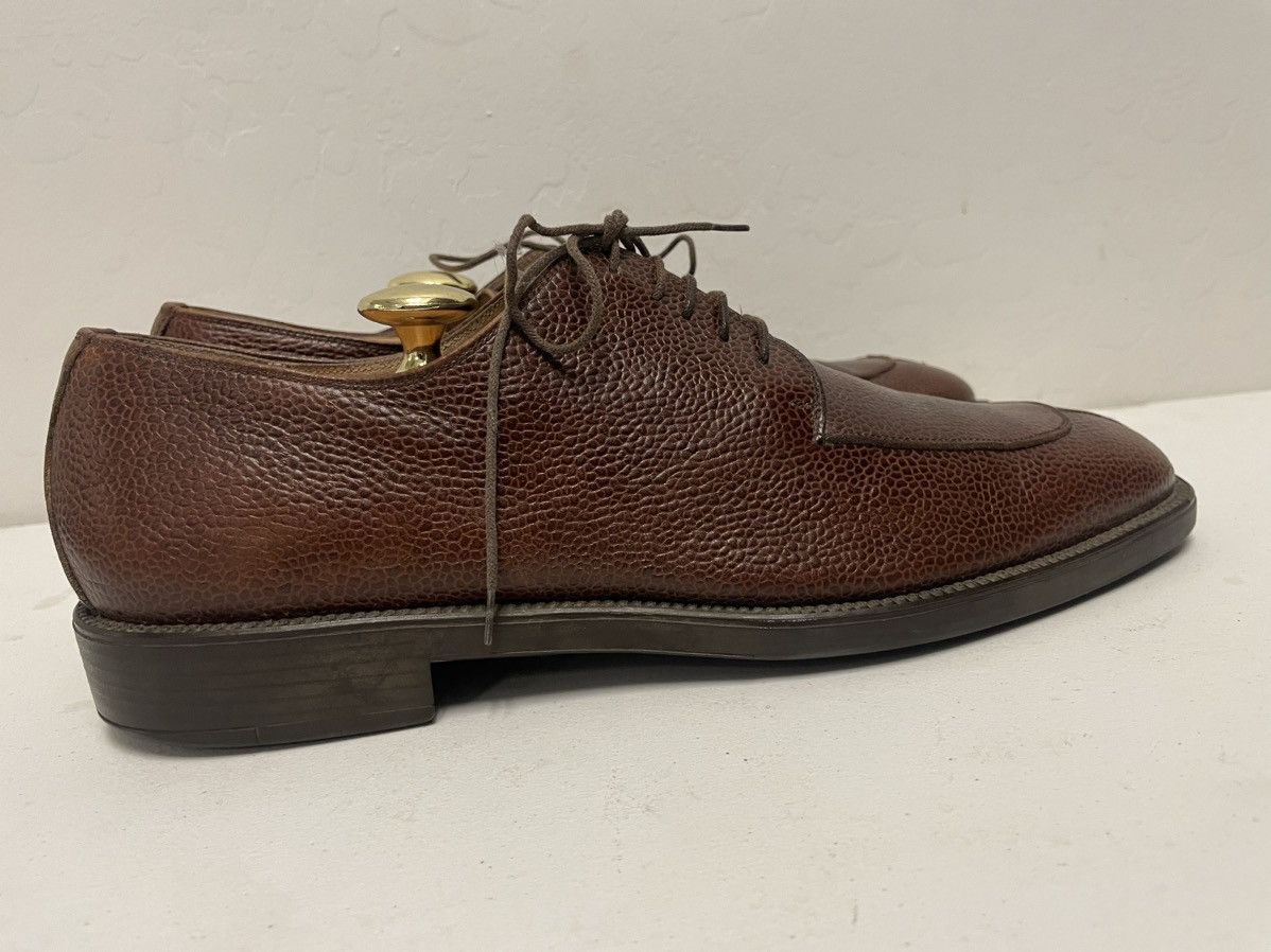 Salvatore Ferragamo Pebbled Leather Split Toe Oxford Size US 10.5 / EU 43-44 - 3 Thumbnail