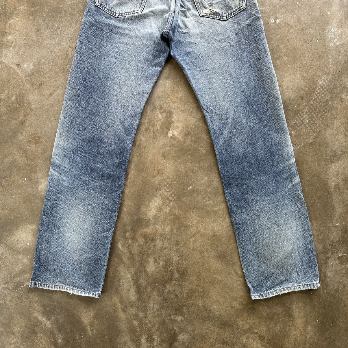 Japanese Brand Vintage E Function Edwin Distressed Jean Faded Denim Pant Size US 30 / EU 46 - 11 Thumbnail