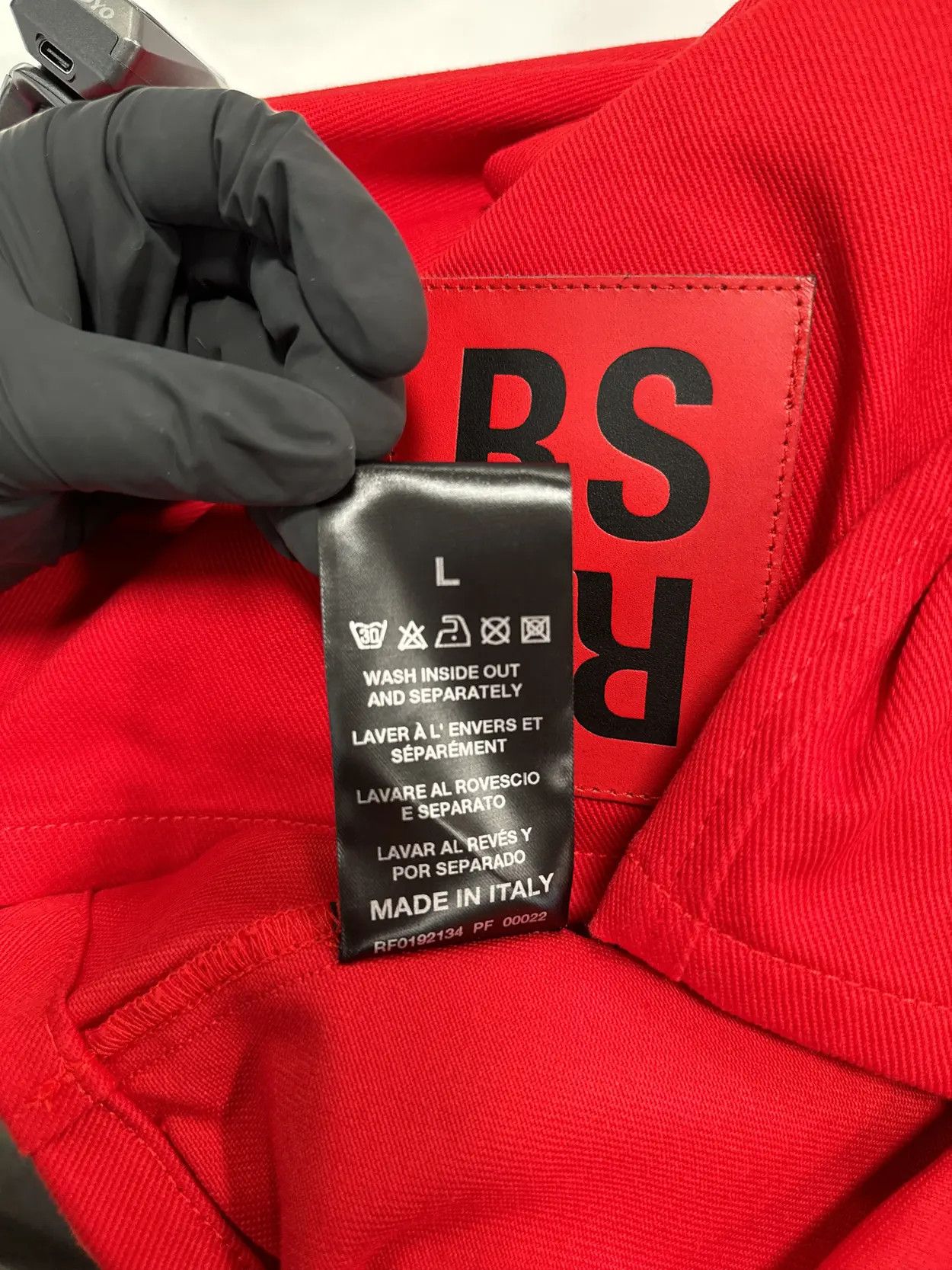 Raf Simons Men's Raf Simons Red Oversized Denim Shirt Size US L / EU 52-54 / 3 - 6 Thumbnail