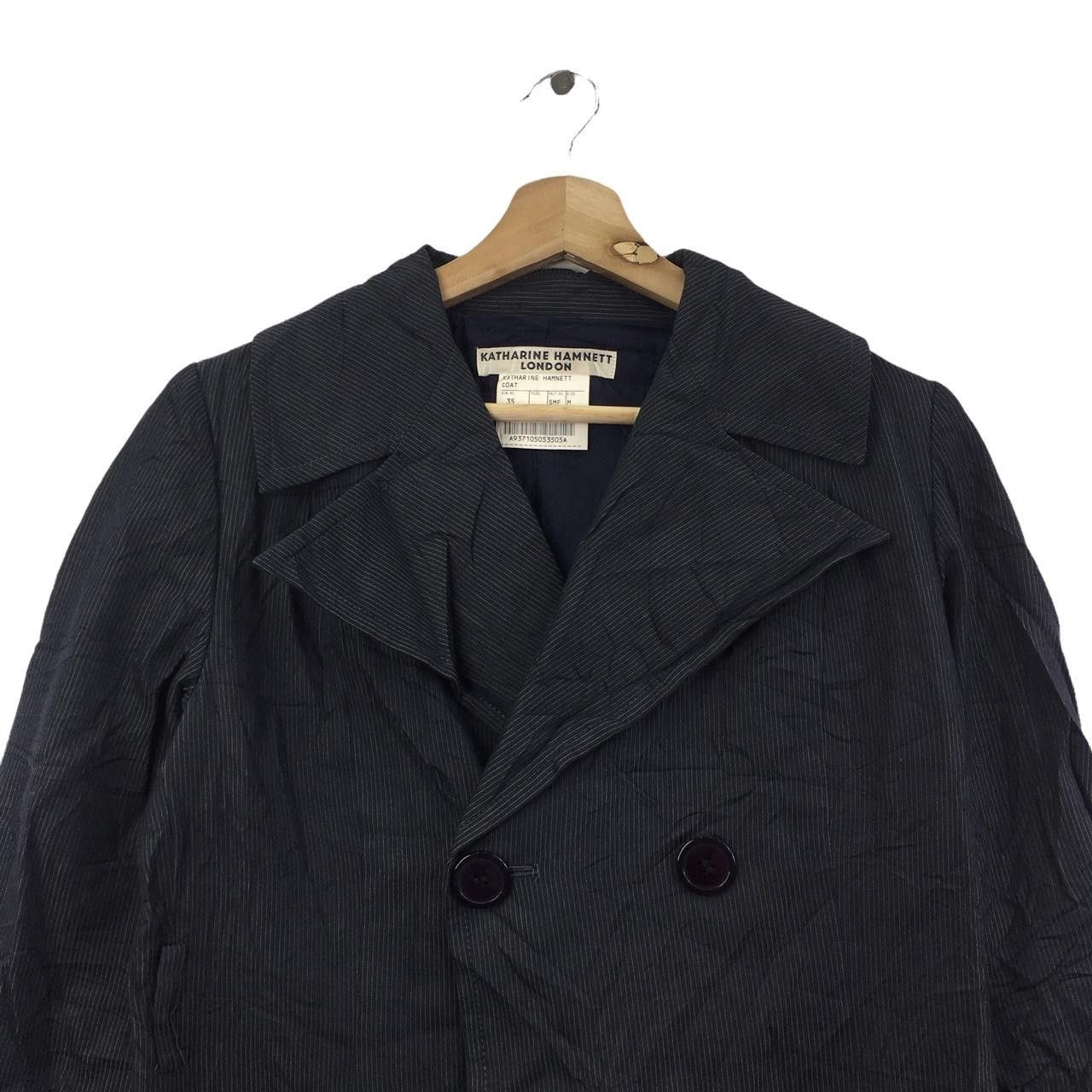 Katharine Hamnett London Vtg KATHARINE HAMNETT LONDON Black Peacoat Parka Trench Size M / US 6-8 / IT 42-44 - 2 Thumbnail
