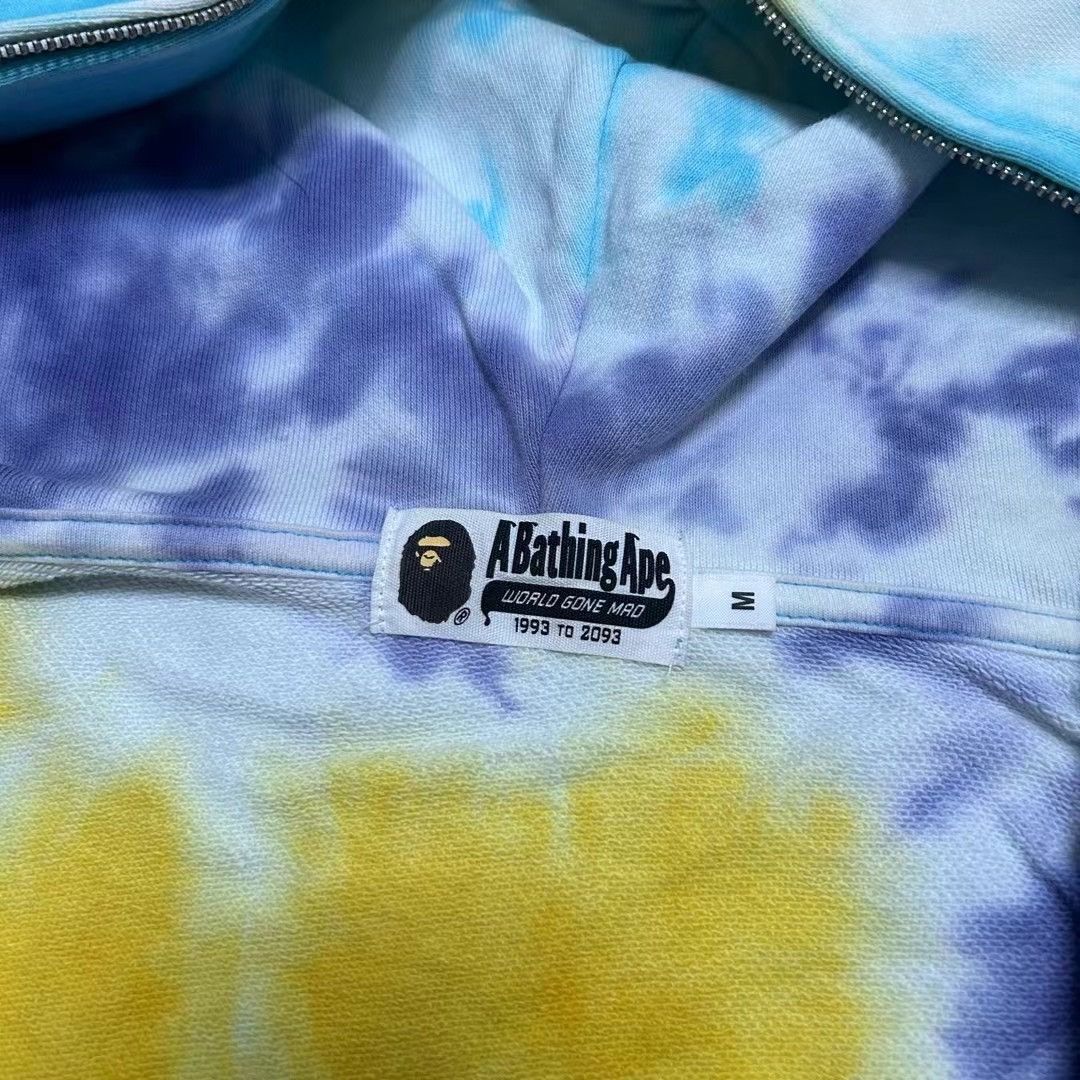 Bape TIE DYE COLLEGE FULL ZIP HOODIE Size US M / EU 48-50 / 2 - 5 Thumbnail