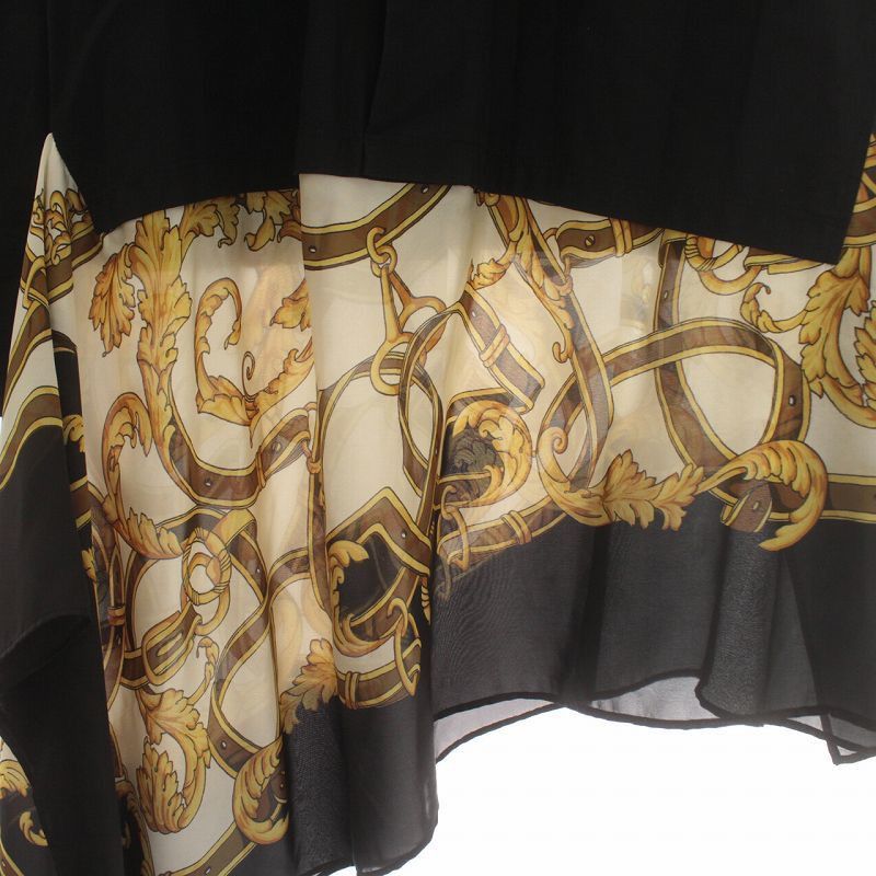 Maison MIHARA YASUHIRO MIHARA YASUHIRO black blazer asymmetrical chain pattern wrap Size 44R - 8 Thumbnail