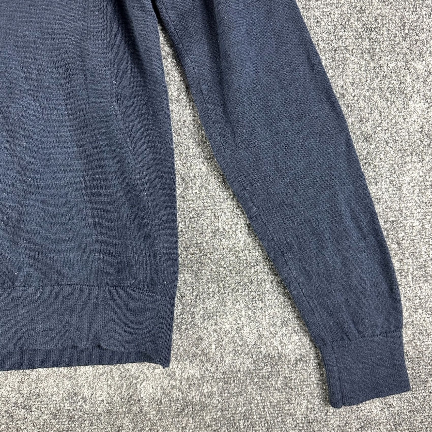 Banana Republic Banana Republic Sweater Mens S Blue Cotton Pullover Ribbed Hem Size US S / EU 44-46 / 1 - 2 Thumbnail