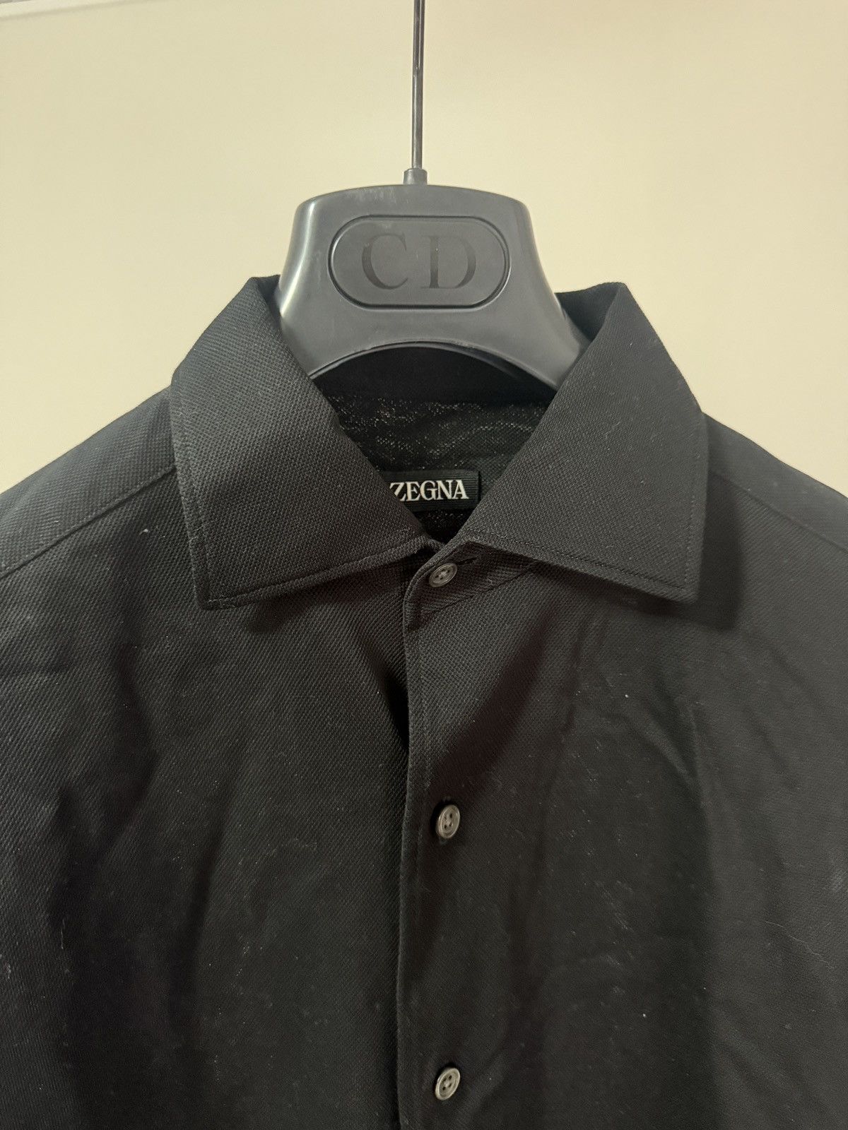 Ermenegildo Zegna Zegna regular Fit Black shirt Size US S / EU 44-46 / 1 - 1 Thumbnail