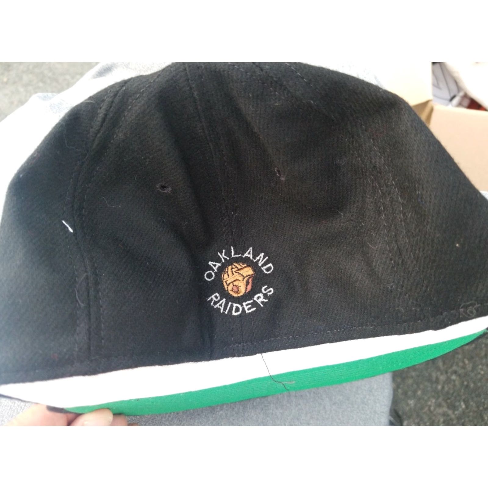 Vintage VINTAGE Oakland Raiders Throwback FITTED BLACK WOOL HAT SIZE 6 3/4 NFL Mens Size ONE SIZE - 2 Thumbnail