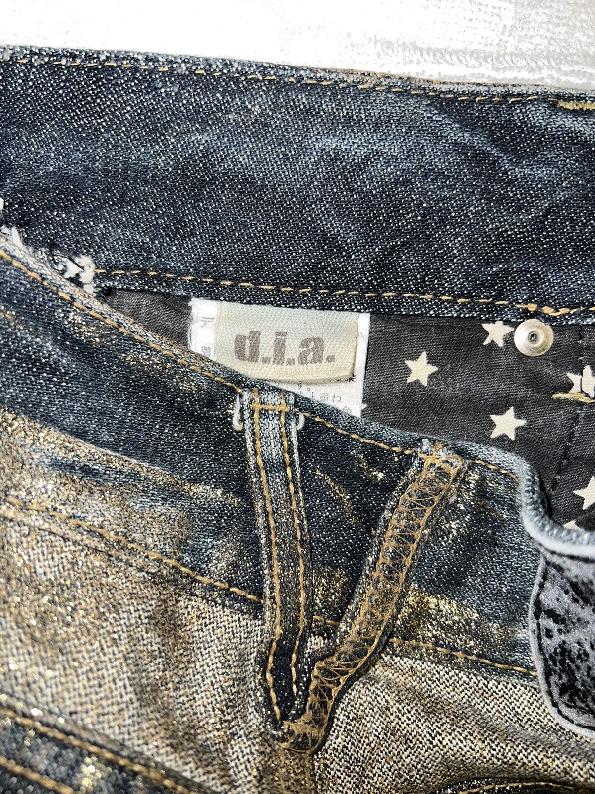 Japanese Brand D.i.a. Gyaru glitter denim shorts ☠️✨ Size 26" / US 2 / IT 38 - 19 Thumbnail