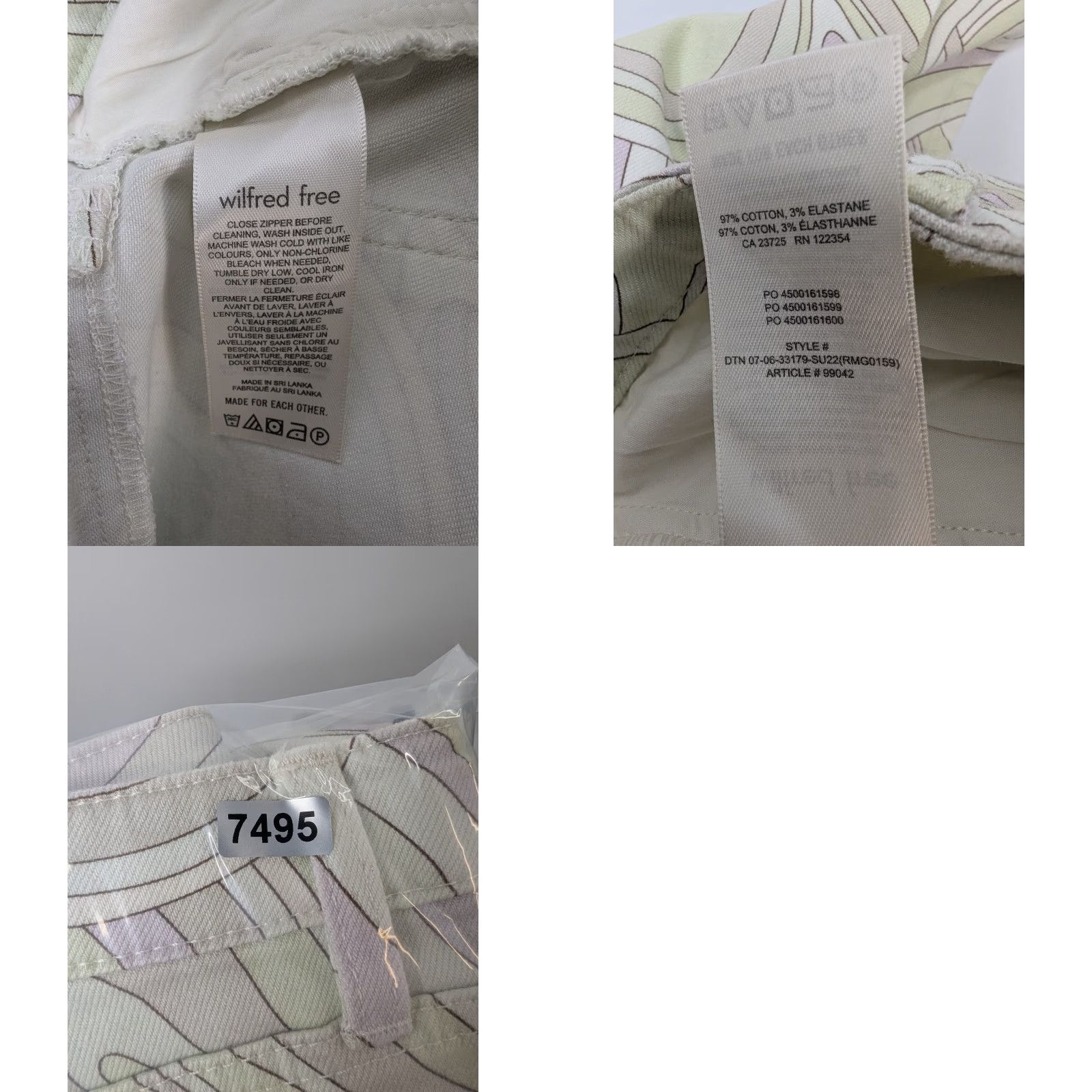 Aritzia Wilfred Free Aritzia Pants Straight Leg 2 Lavender Cream Multicolor Twill Ankle Casual City Preppy 10+2 Size 26" / US 2 / IT 38 - 9 Thumbnail
