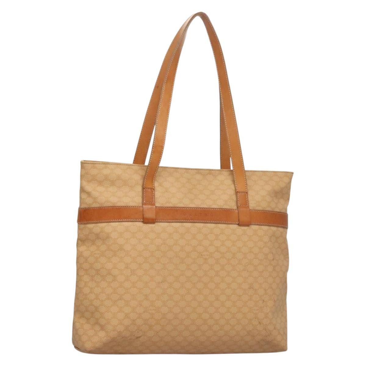 Celine CELINE Macadam Canvas Tote Bag Pvc Beige Gold Size ONE SIZE - 1 Thumbnail