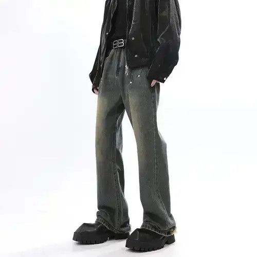 Japanese Brand Washed Baggy Distressed Wide Leg Jeans Pants Size US 32 / EU 48 - 1 Thumbnail