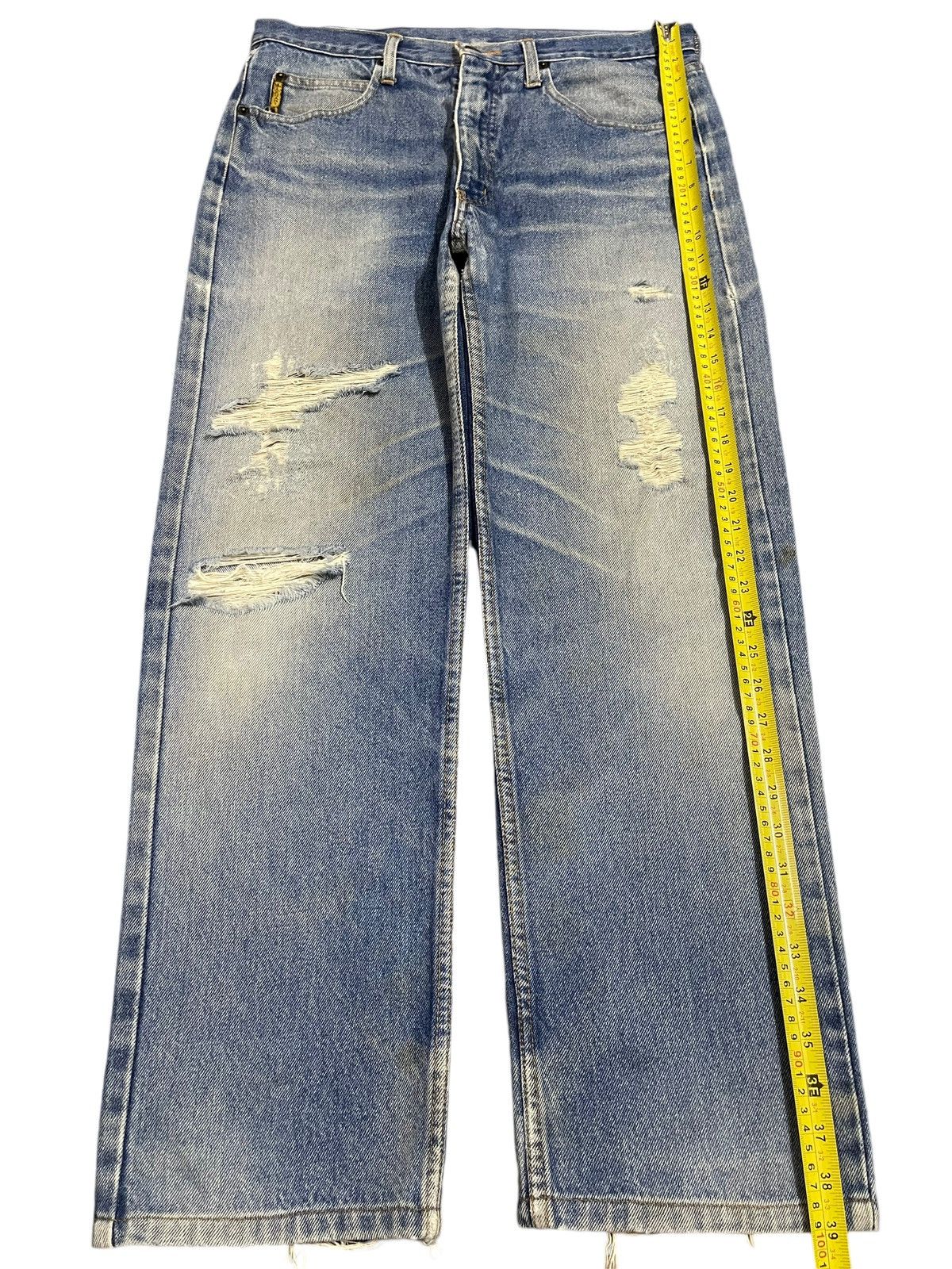 Armani Vintage Italy Armani Jeans Blue Wash Distressed Loose Jeans Size US 32 / EU 48 - 12 Thumbnail