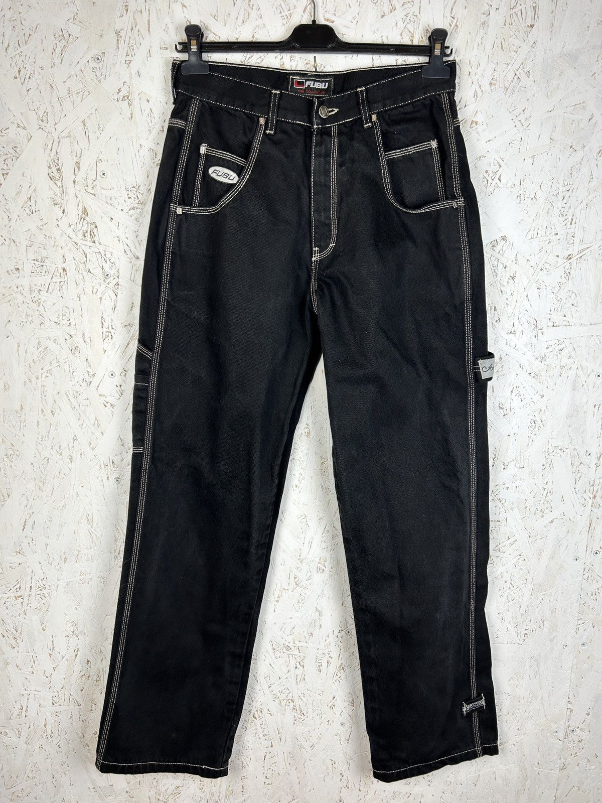 Fubu 90s Vintage Fubu Art Of Design Carpenter Denim Jeans 30 Size US 30 / EU 46 - 5 Thumbnail