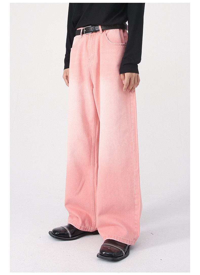 Designer × Japanese Brand Men's retro wide-leg loose straight washed jeans Size US 32 / EU 48 - 3 Thumbnail