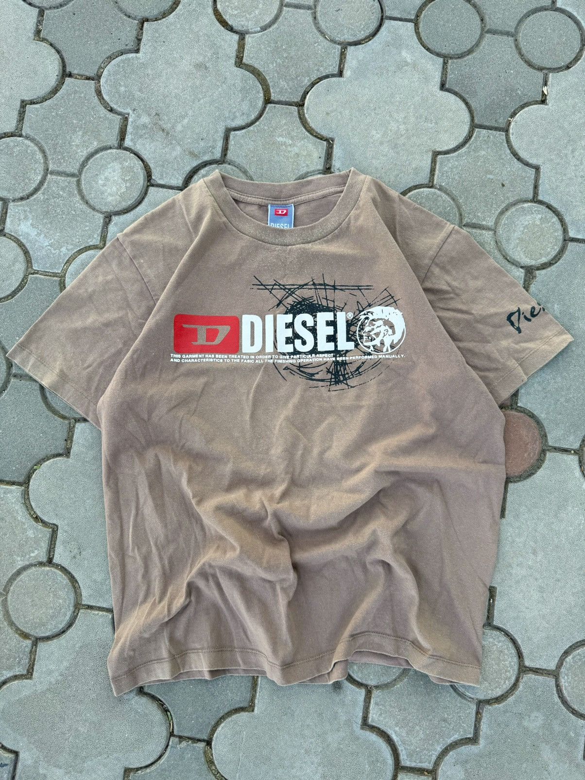 Diesel × Vintage Vintage Diesel Spell Out Big Logo Tee Shirt Opium Size US L / EU 52-54 / 3 - 2 Thumbnail