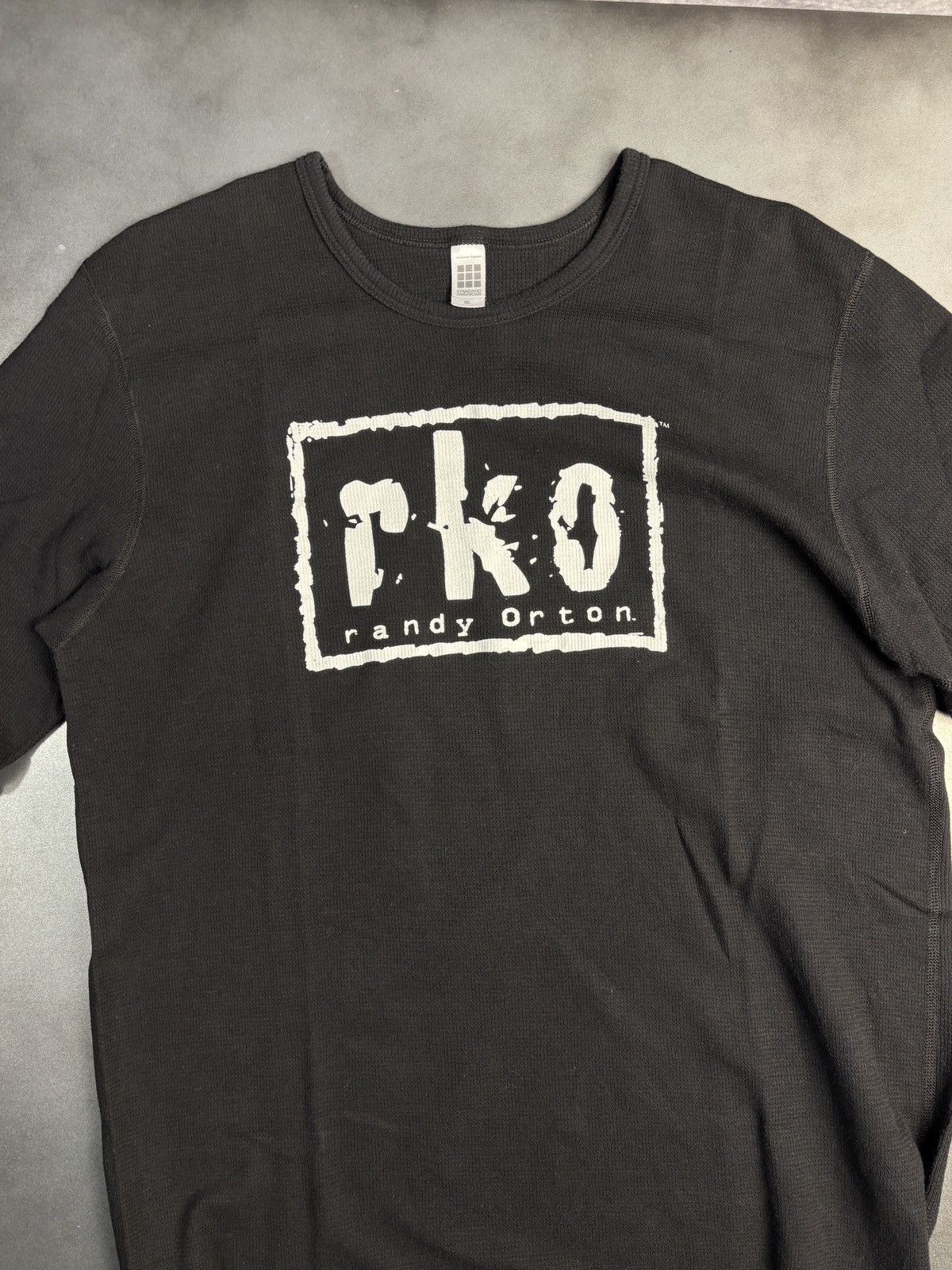 American Apparel × Vintage × WWE Randy Orton RKO Waffle Thermal Longsleeve 2000s Y2K Size US XL / EU 56 / 4 - 3 Thumbnail