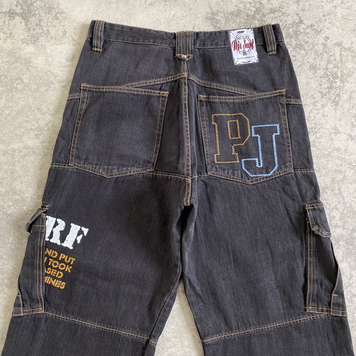 Japanese Brand 2000’s Y2K PJ’S Surf Japan Cargo Baggy Vintage Denim Jeans Size US 32 / EU 48 - 15 Thumbnail