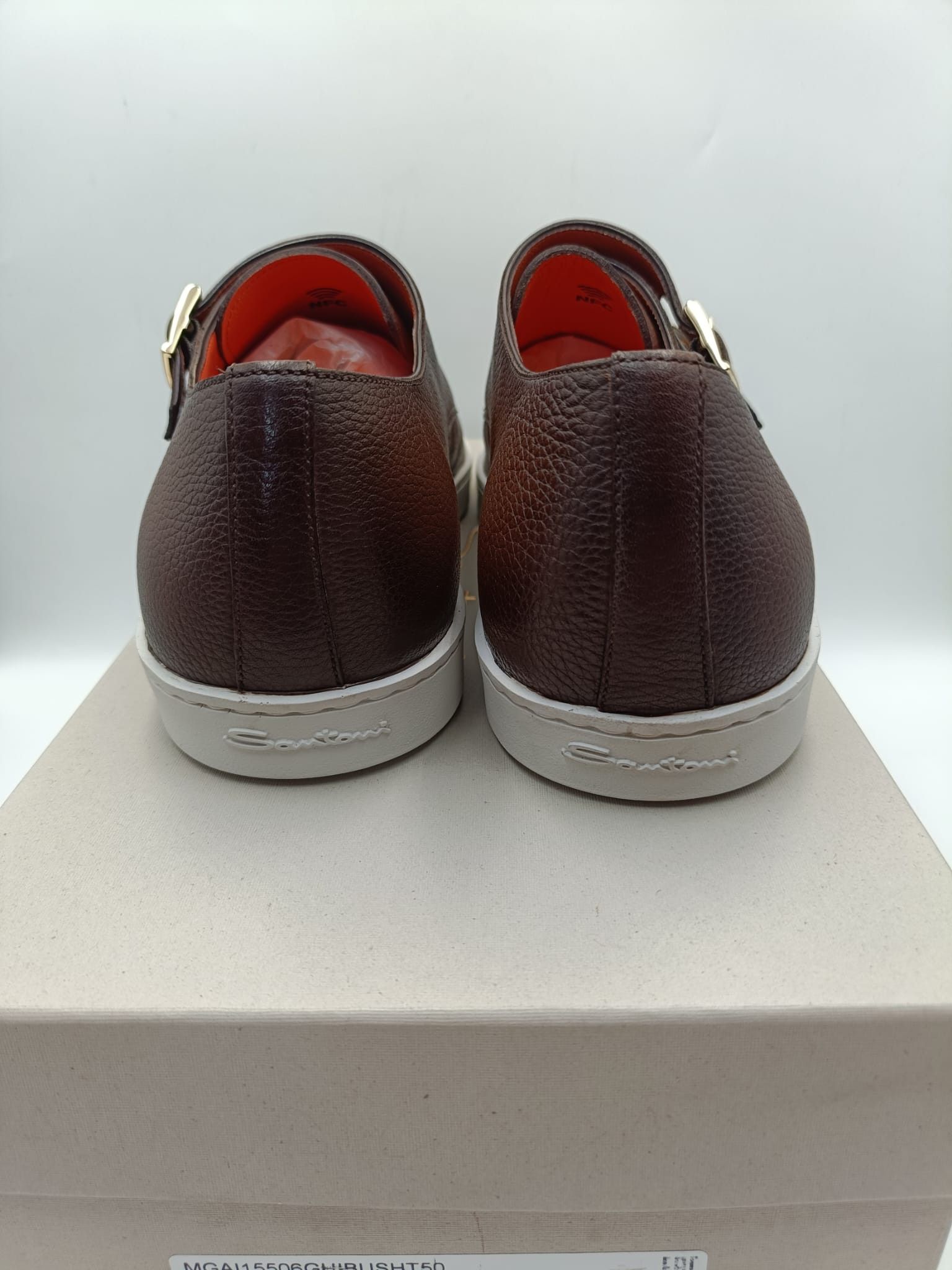 Santoni Santoni Double Monk Strap Sneakers - Brown Leather Size US 8.5 / EU 41-42 - 9 Thumbnail
