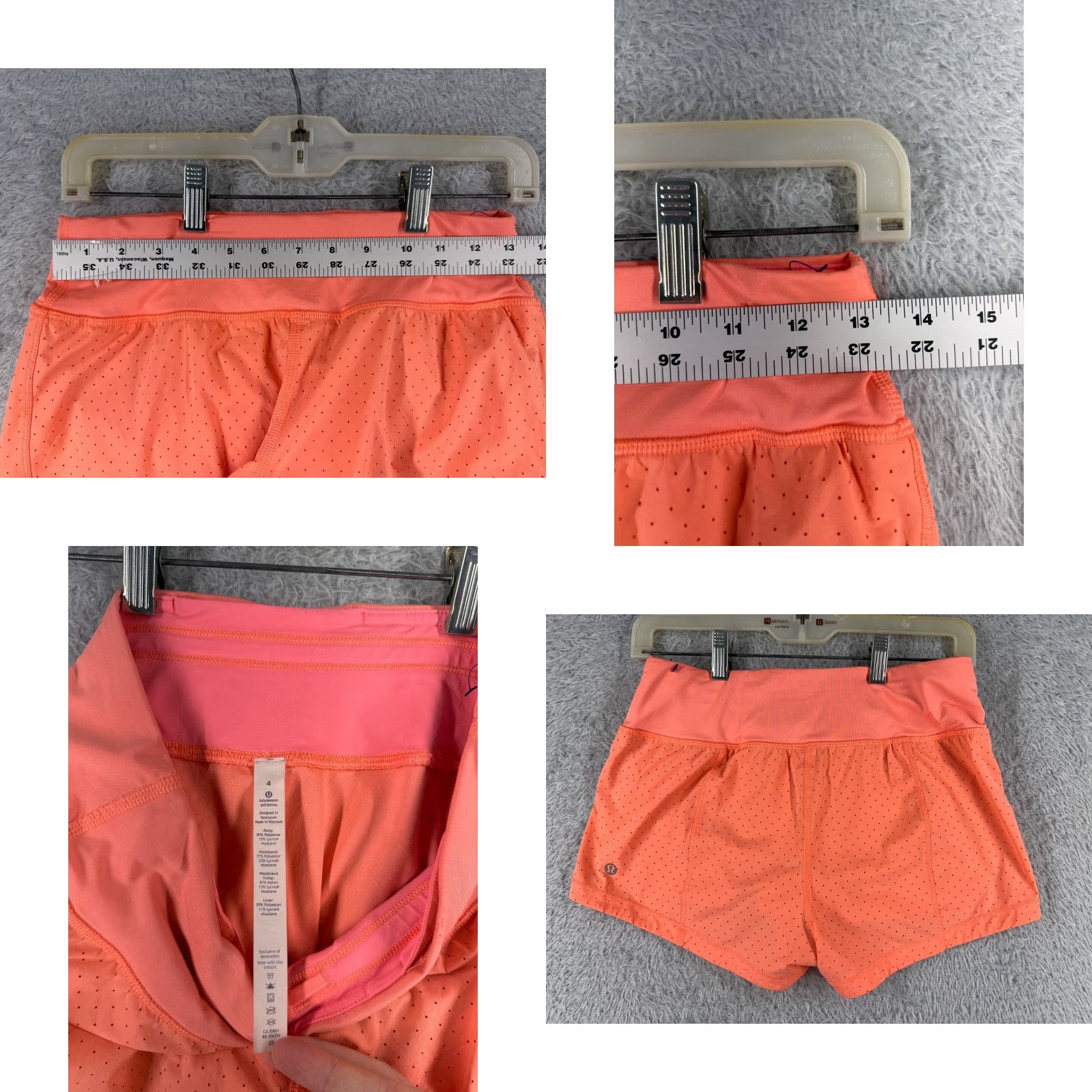 Lululemon Lululemon Shorts Women 4 Orange Final Lap Short 2.5" Luxtreme Run W7AEGS Size 27" / US 4 / IT 40 - 8 Thumbnail