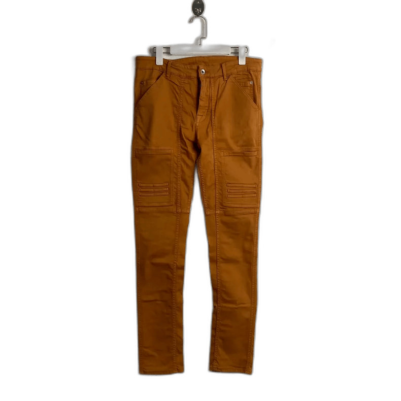 Rick Owens rickowens orange biker pants Size S Size US 26 / EU 42 - 1 Thumbnail