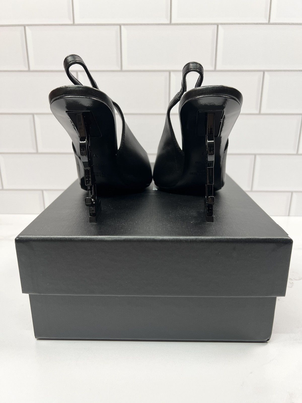 Yves Saint Laurent YSL Yves Saint Laurent Opyum Slingback Leather Pumps Heels Size US 6.5 / IT 36.5 - 3 Thumbnail
