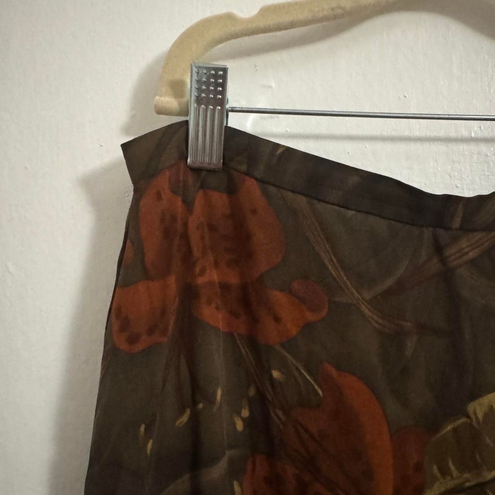 Jones New York 100% Silk Vintage Jones New York Tropical Skirt Whimsygoth Size 34" / US 12 / IT 48 - 3 Thumbnail