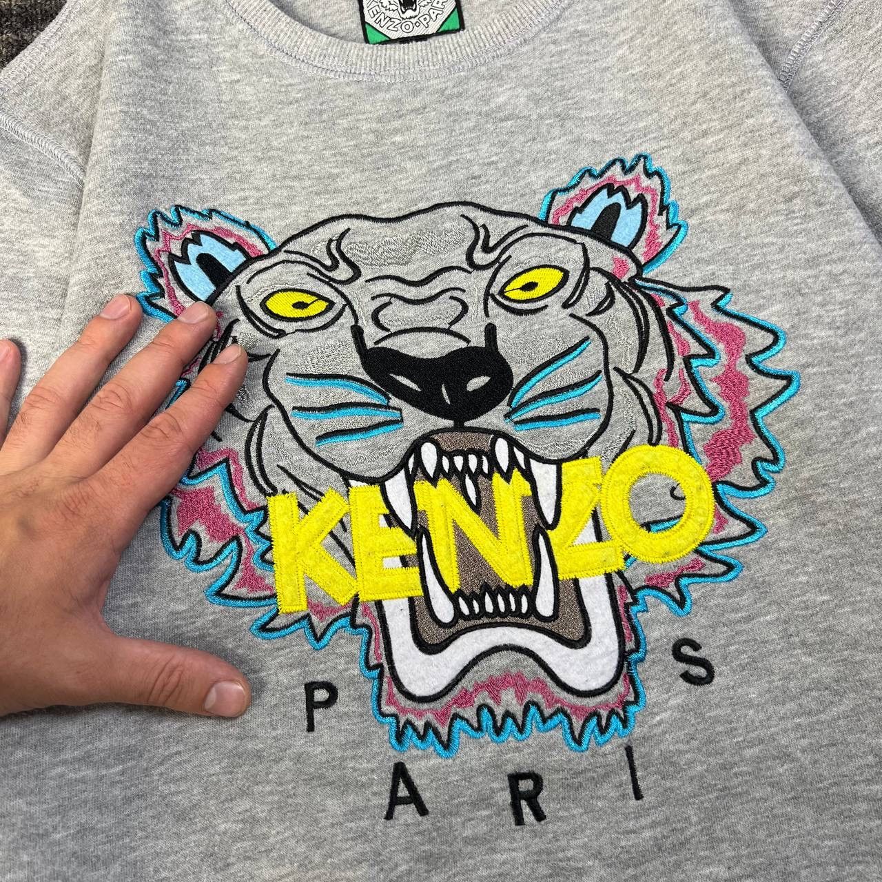 Kenzo Kenzo Paris Tiger Big Logo Luxury Sweatshirt Size US S / EU 44-46 / 1 - 4 Thumbnail