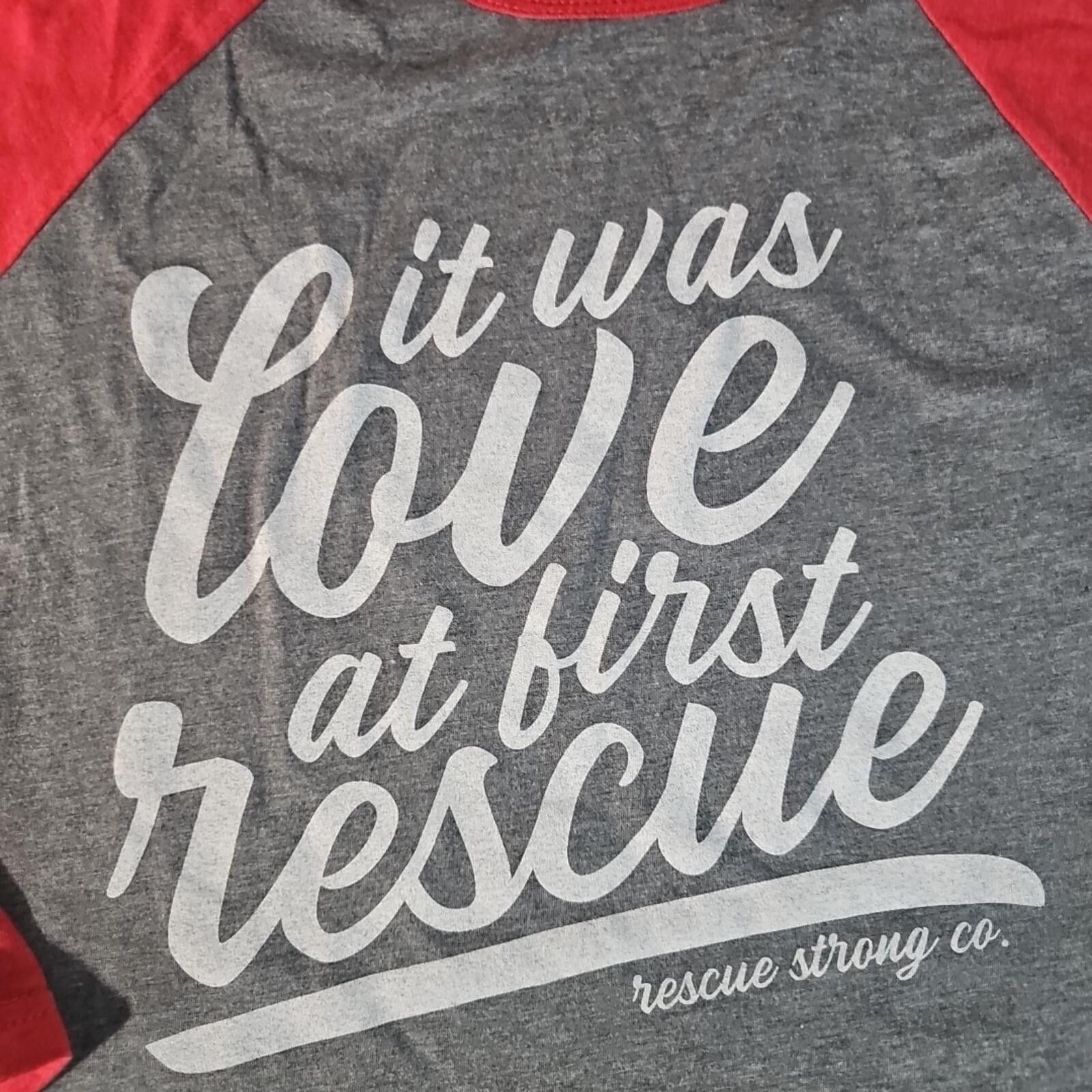 Other It Was Love At First Rescue Rescue Strong XL Raglan Shirt Size US XL / EU 56 / 4 - 2 Thumbnail