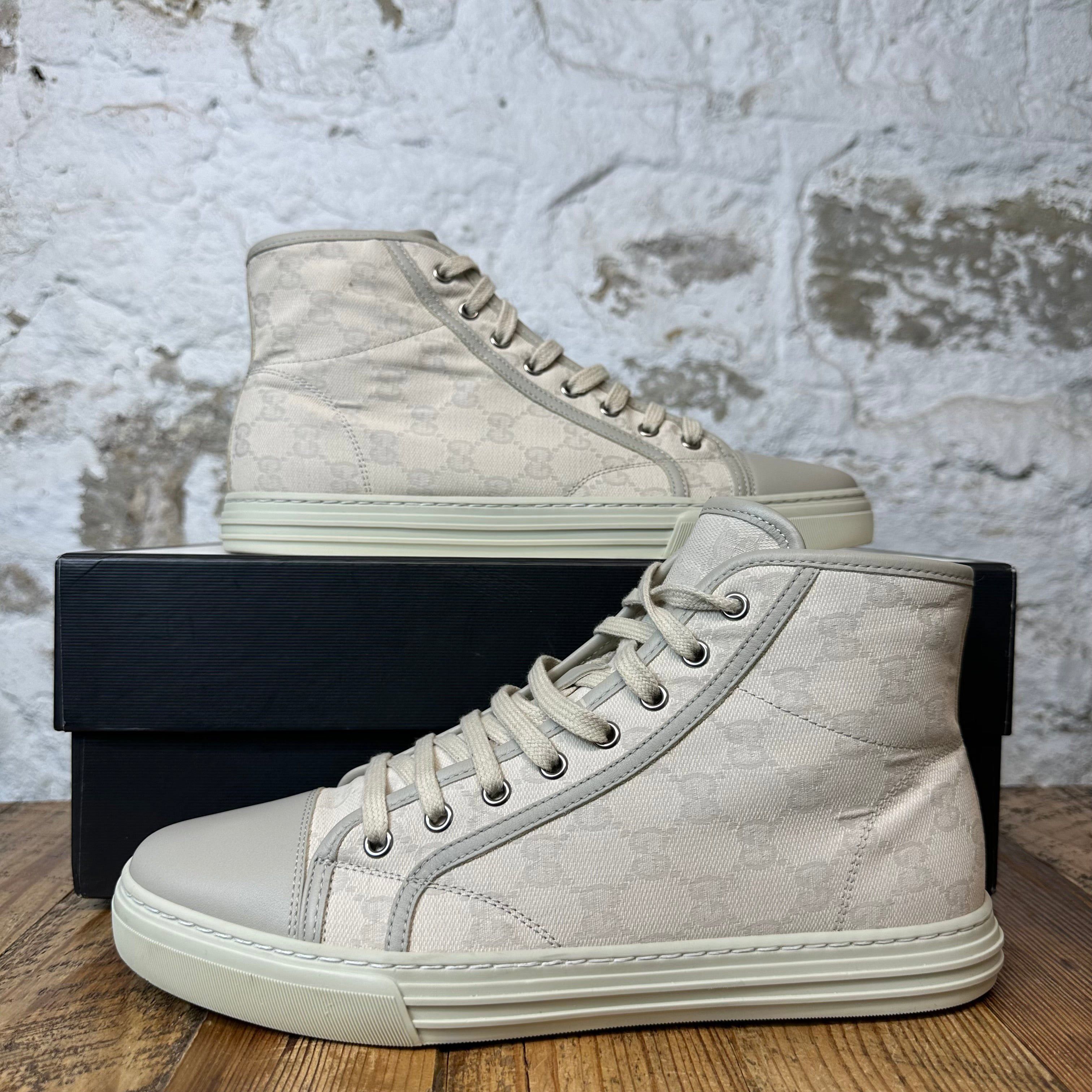 Gucci Gucci High Beige GG Monogram Sneaker Sz 8.5 Size US 8.5 / EU 41-42 - 1 Thumbnail