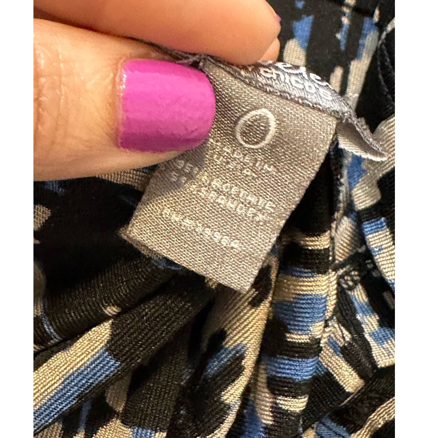 Chicos Chico's Travelers bblack blue tan top size 0 - small Size S / US 4 / IT 40 - 3 Thumbnail