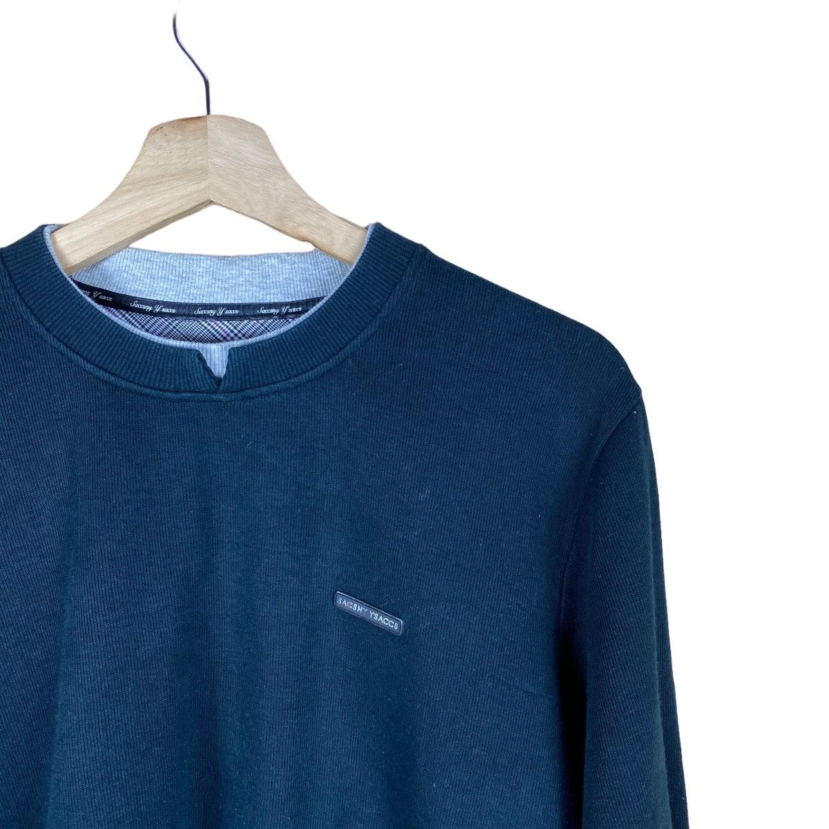 Y's × Y's for Men × Yohji Yamamoto VINTAGE SACSNY Y’SACCS SPELLOUT EMBROIDERED SWEATSHIRT Size US M / EU 48-50 / 2 - 4 Thumbnail