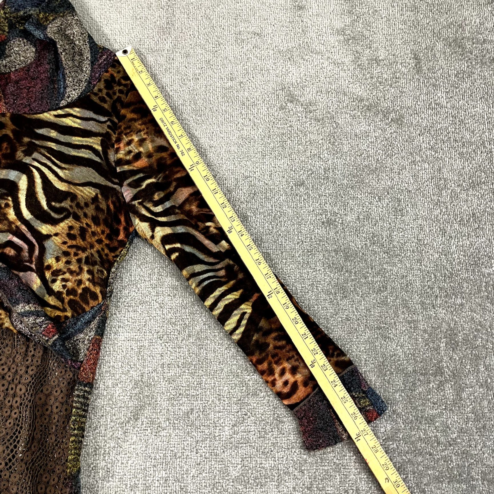 Vintage VARIATIONS Dress Womens XL Wearable Art Funky Leopard Layered Tunic Long Sleeve Size XL / US 12-14 / IT 48-50 - 7 Thumbnail
