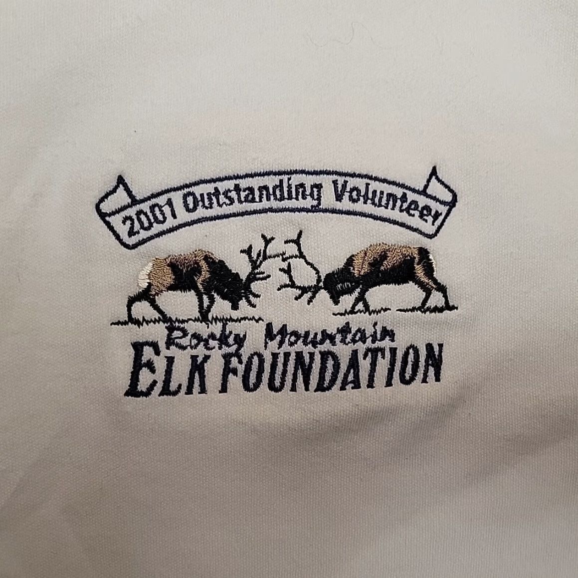 Vintage Rocky Mountain Elk Foundation Shirt Mens M White Polo RMEF Made in USA Y2K Size US M / EU 48-50 / 2 - 3 Thumbnail