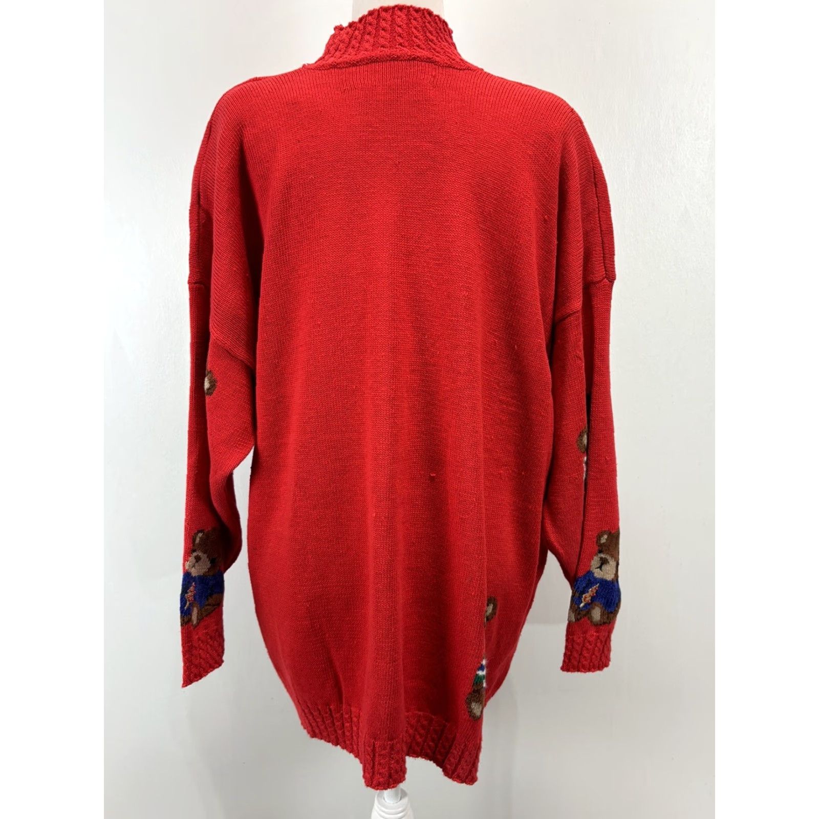Vintage VINTAGE Marisa Christina Sweater Womens 3X Plus Red Teddy Bears 1990s Christmas 1994 Size XXL / US 16-18 / IT 52-54 - 3 Thumbnail