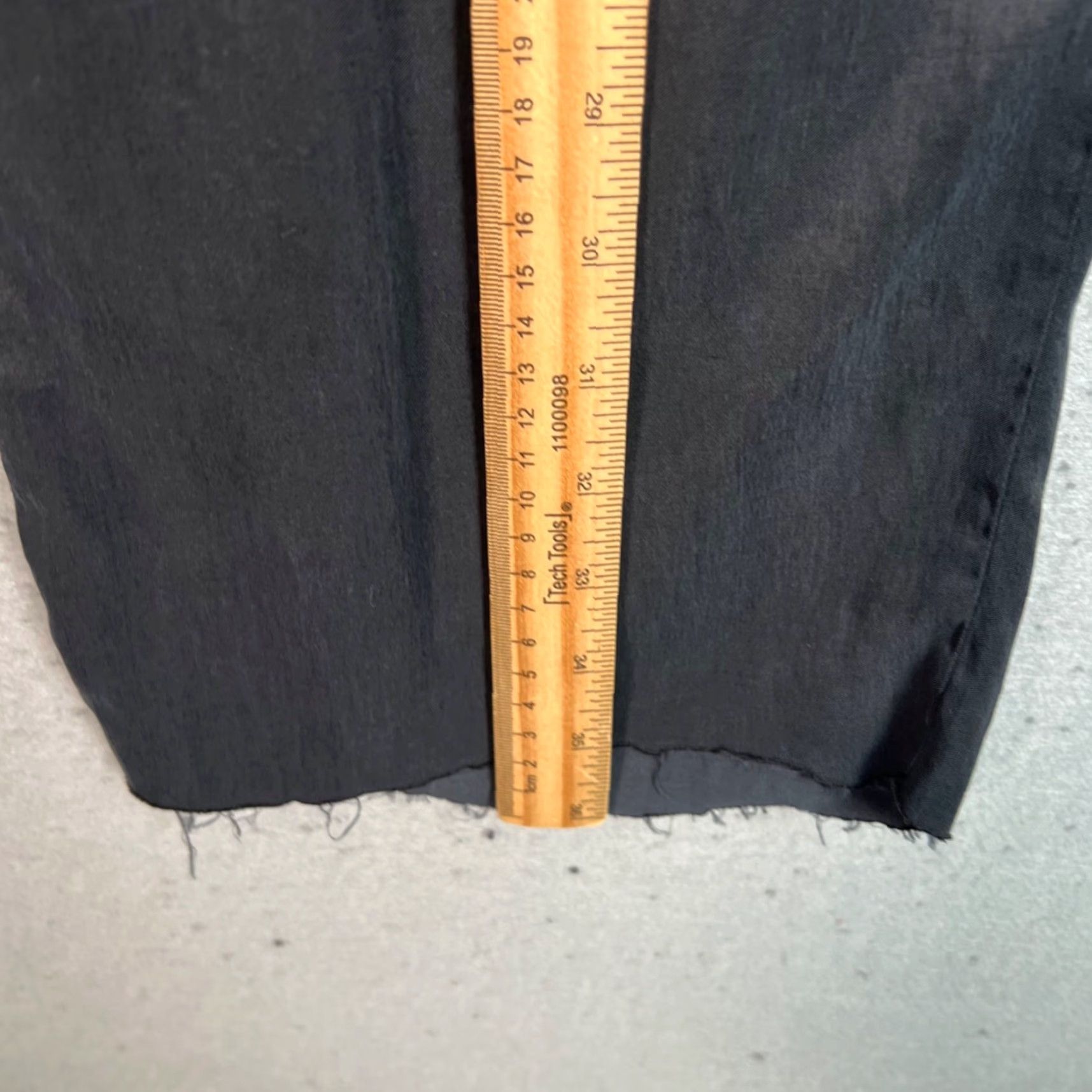 Vintage Djerf Avenue Pants Womens M Black Elastic Waist Wide-Leg Cupro Blend Dress Pants Women Medium Black Wide-Leg Vintage-Style N/A Size 32" / US 10 / IT 46 - 6 Thumbnail
