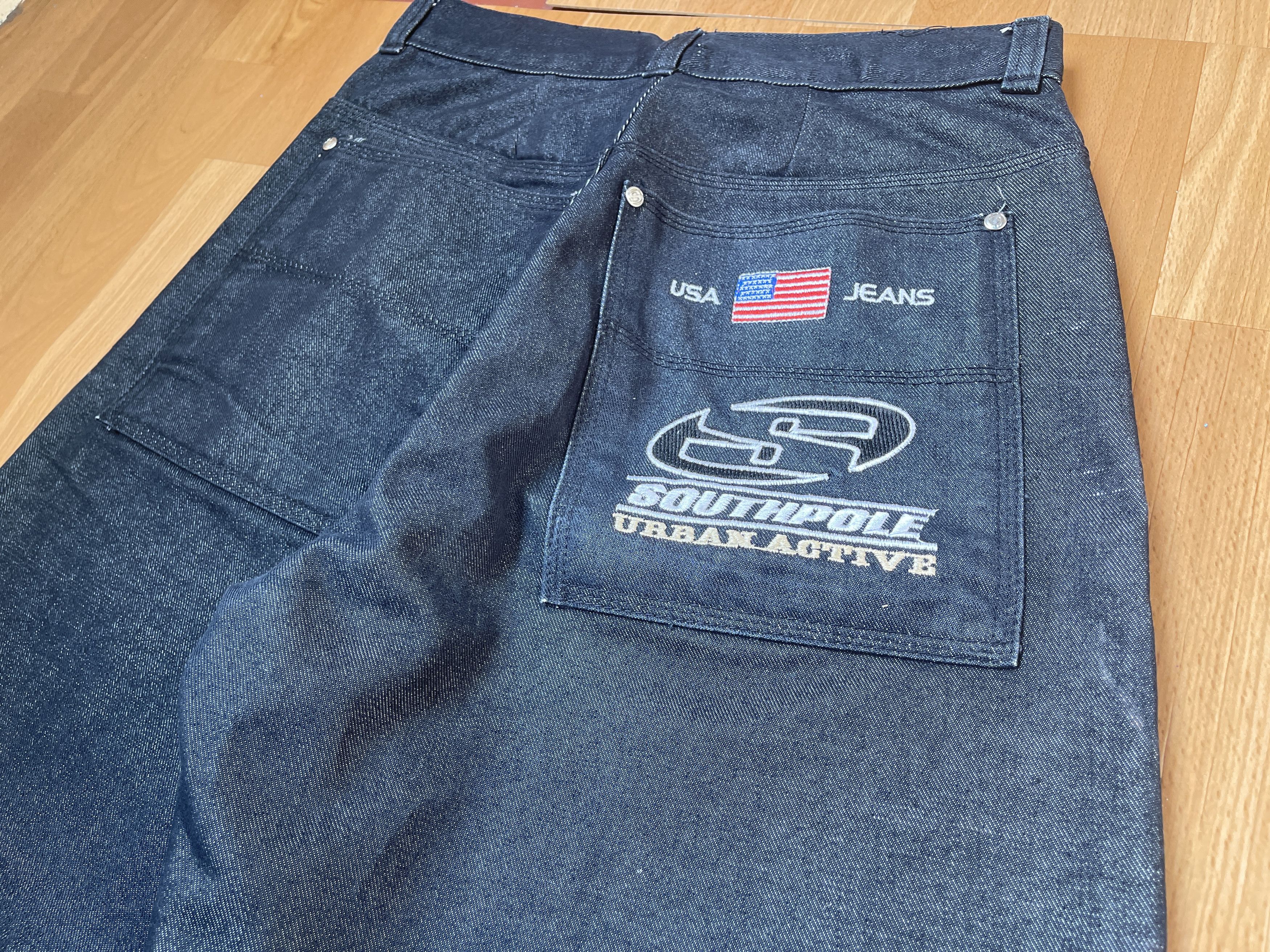 Southpole Southpole jeans, shiny gray silver vintage baggy, 90s Y2K 28 Size US 28 / EU 44 - 4 Thumbnail
