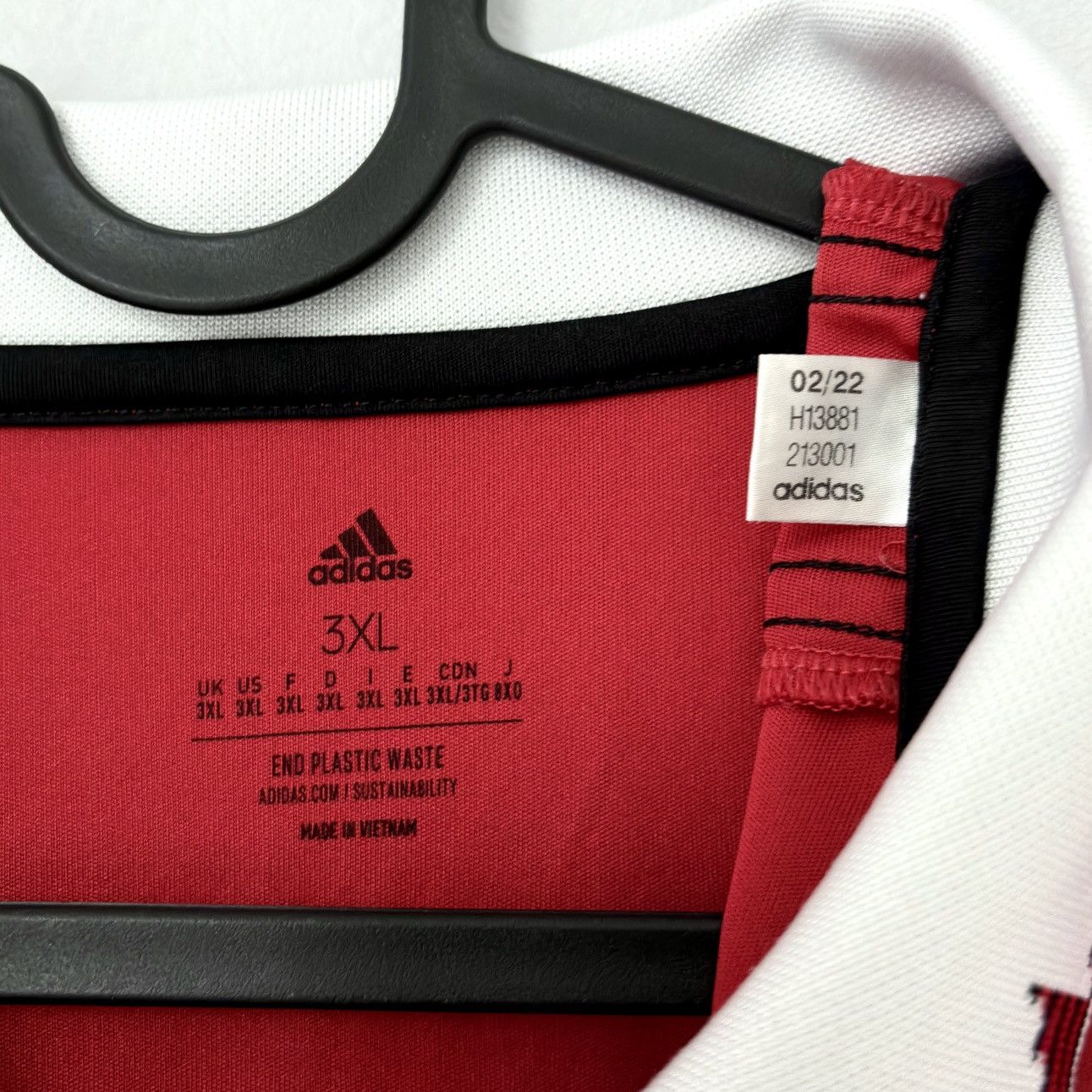 Adidas 2022 2023 Manchester 3XL Adidas Home Kit Soccer Jersey MU FC Size US XXL / EU 58 / 5 - 6 Thumbnail