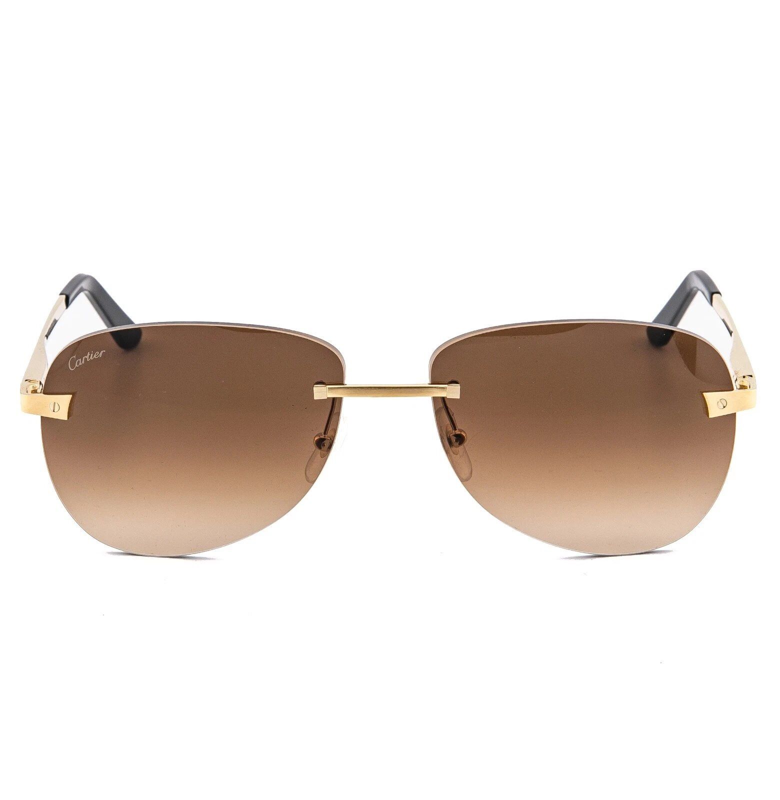 Cartier CARTIER Santos Dumont Screw CT0035RS Aviator Sunglasses 0035 Size ONE SIZE - 5 Thumbnail