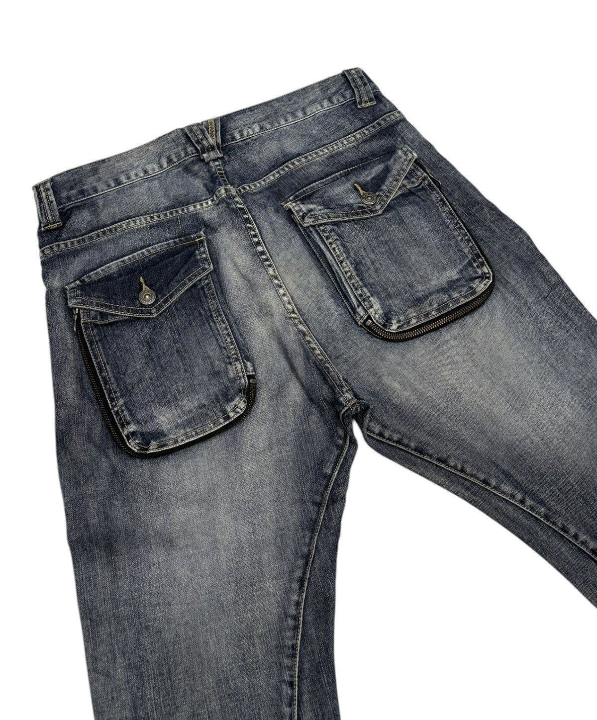 Kapital 🔥PPFM AW2011 CURVE DENIM MULTI ZIPPER POCKET JEANS Size US 32 / EU 48 - 6 Thumbnail