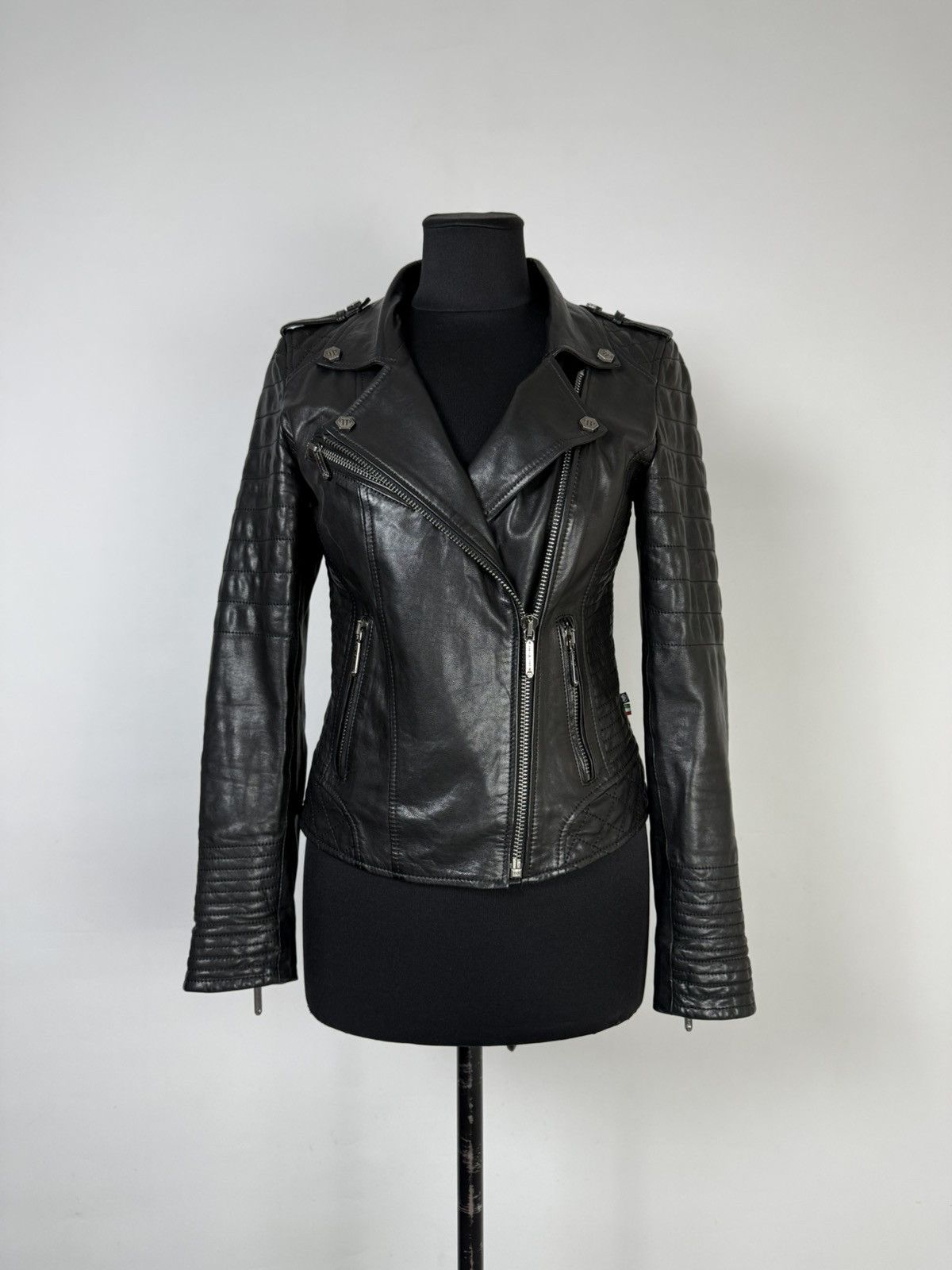 Philipp Plein Philipp Plein Couture Leather Biker Jacket Size M Size M / US 6-8 / IT 42-44 - 11 Thumbnail