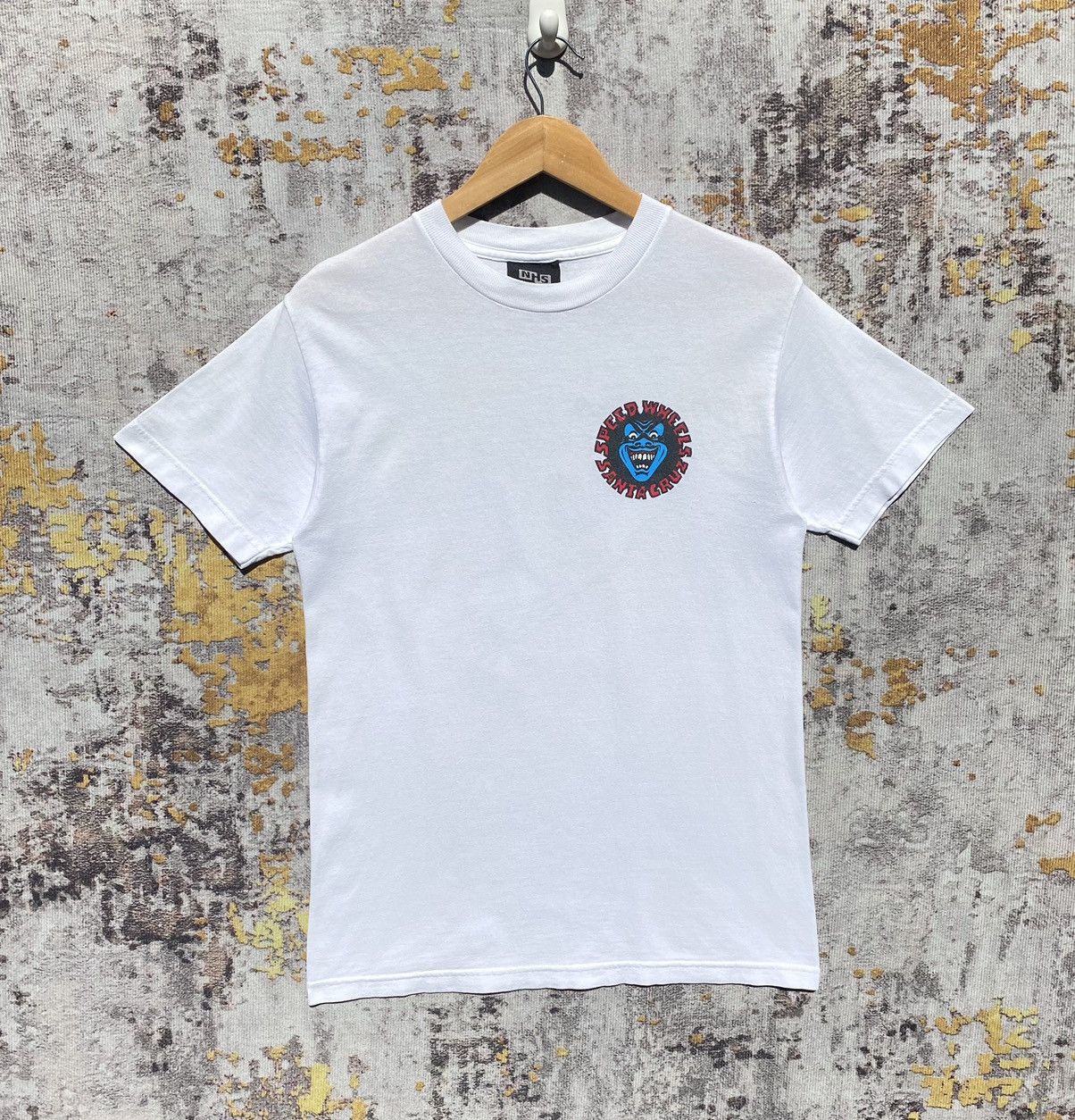 Santa Cruz Skateboards Vintage Santa Cruz Speed Wheels Tee Backhit Santa Cruz Skate Size US S / EU 44-46 / 1 - 2 Thumbnail