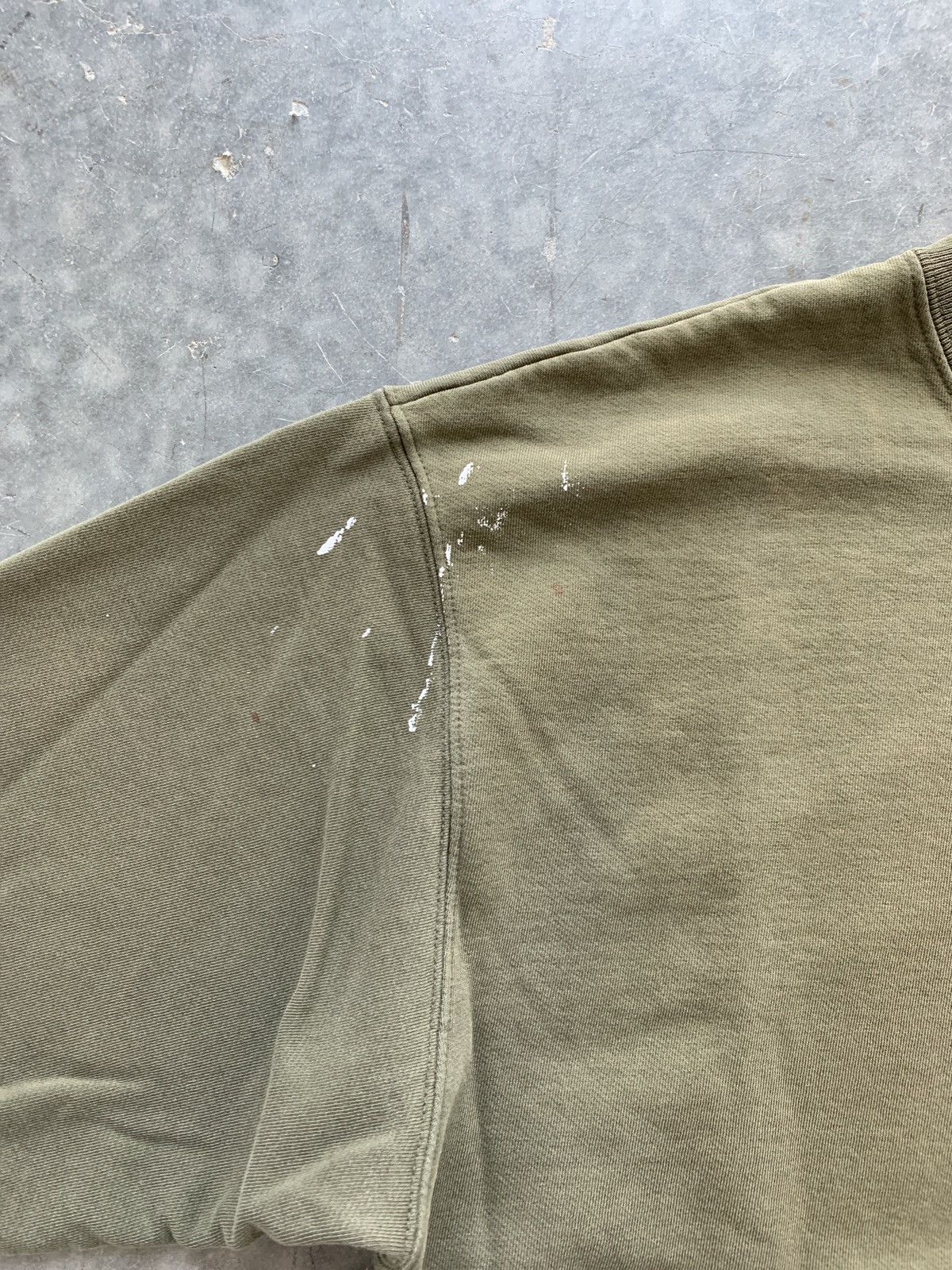 Lands' End × Vintage Crazy Vintage 90s Faded Olive Painter Sweatshirt Boxy Fit Size US XL / EU 56 / 4 - 3 Thumbnail