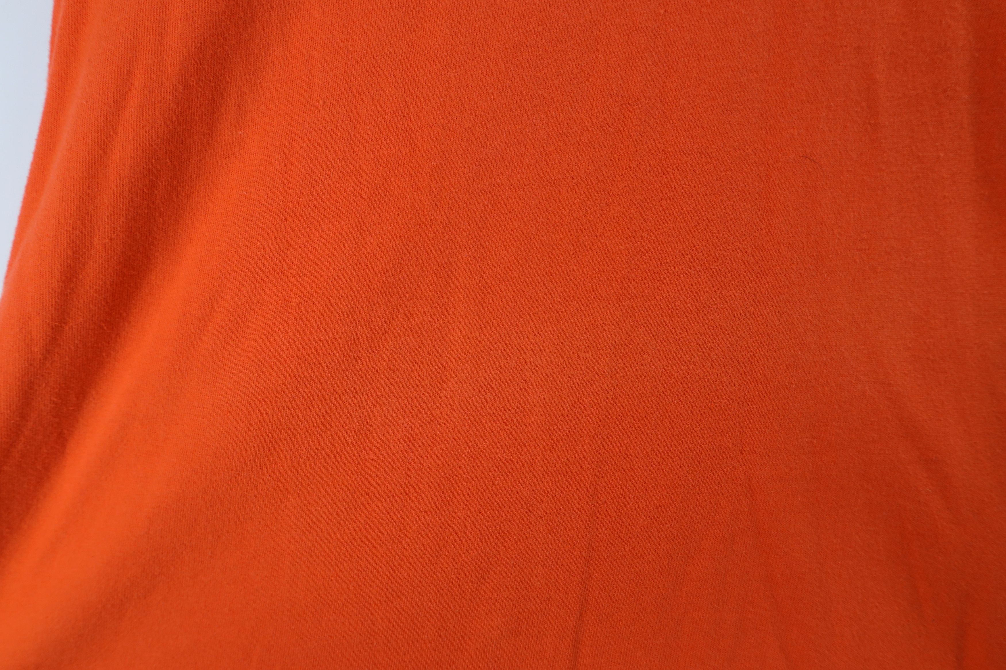 Hanes × Vintage Vintage 90s Hanes Beefy Long Sleeve T-Shirt Orange Cotton Size US XL / EU 56 / 4 - 7 Thumbnail