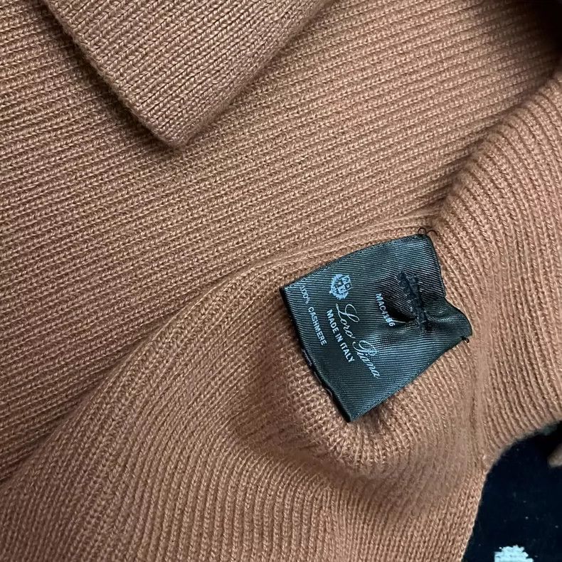 Loro Piana LORO PIANA Gray orange round neck medium thick cashmere sw Size S / US 4 / IT 40 - 3 Thumbnail