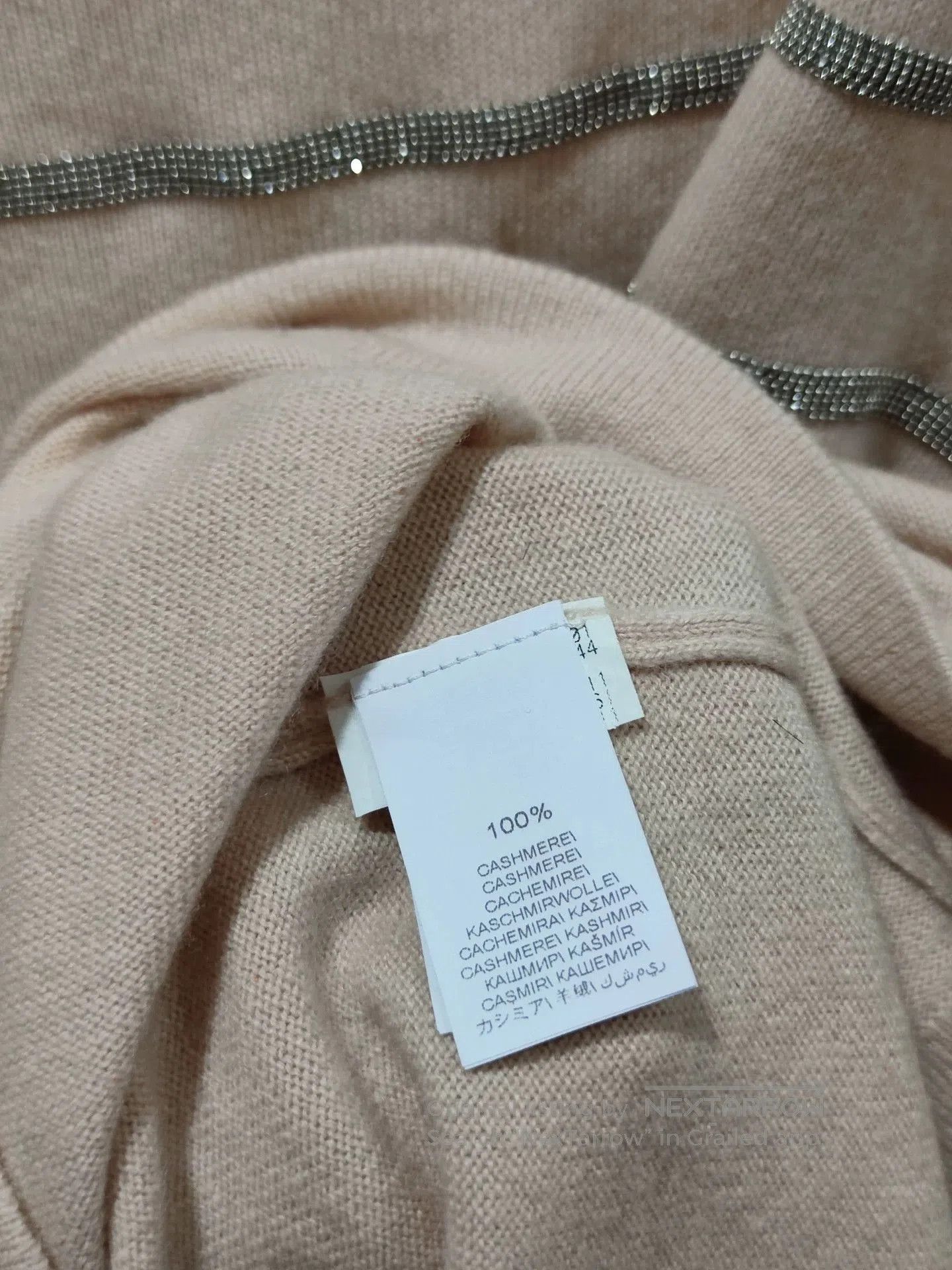 Brunello Cucinelli Brunello Cucinelli Cashmere Beaded Sweater T. Size US L / EU 52-54 / 3 - 6 Thumbnail