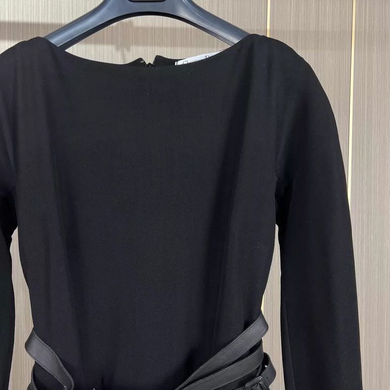 Dior Dior Black Belted Dress Size 36-2506 Size S / US 4 / IT 40 - 3 Thumbnail
