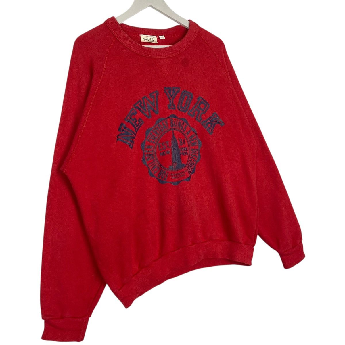Vintage Vintage New York Big Printed Crewneck Sweatshirt Red Size US M / EU 48-50 / 2 - 3 Thumbnail