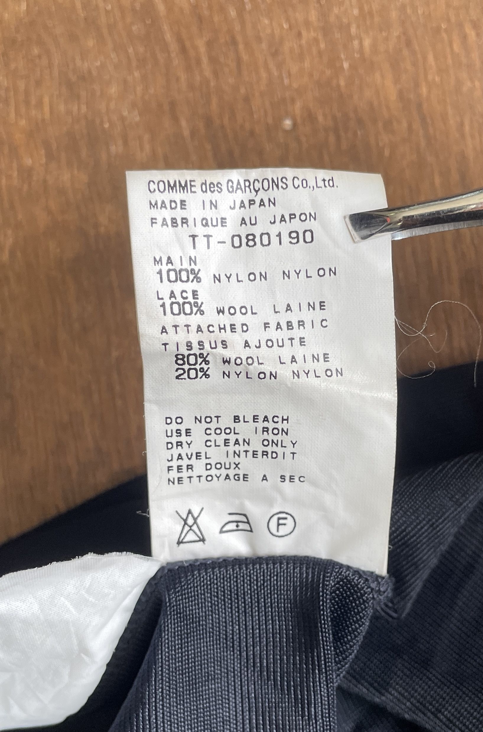 Comme des Garcons COMME des GARCONS Nylon Wool 1995 Two Fabric Top Size S / US 4 / IT 40 - 8 Thumbnail