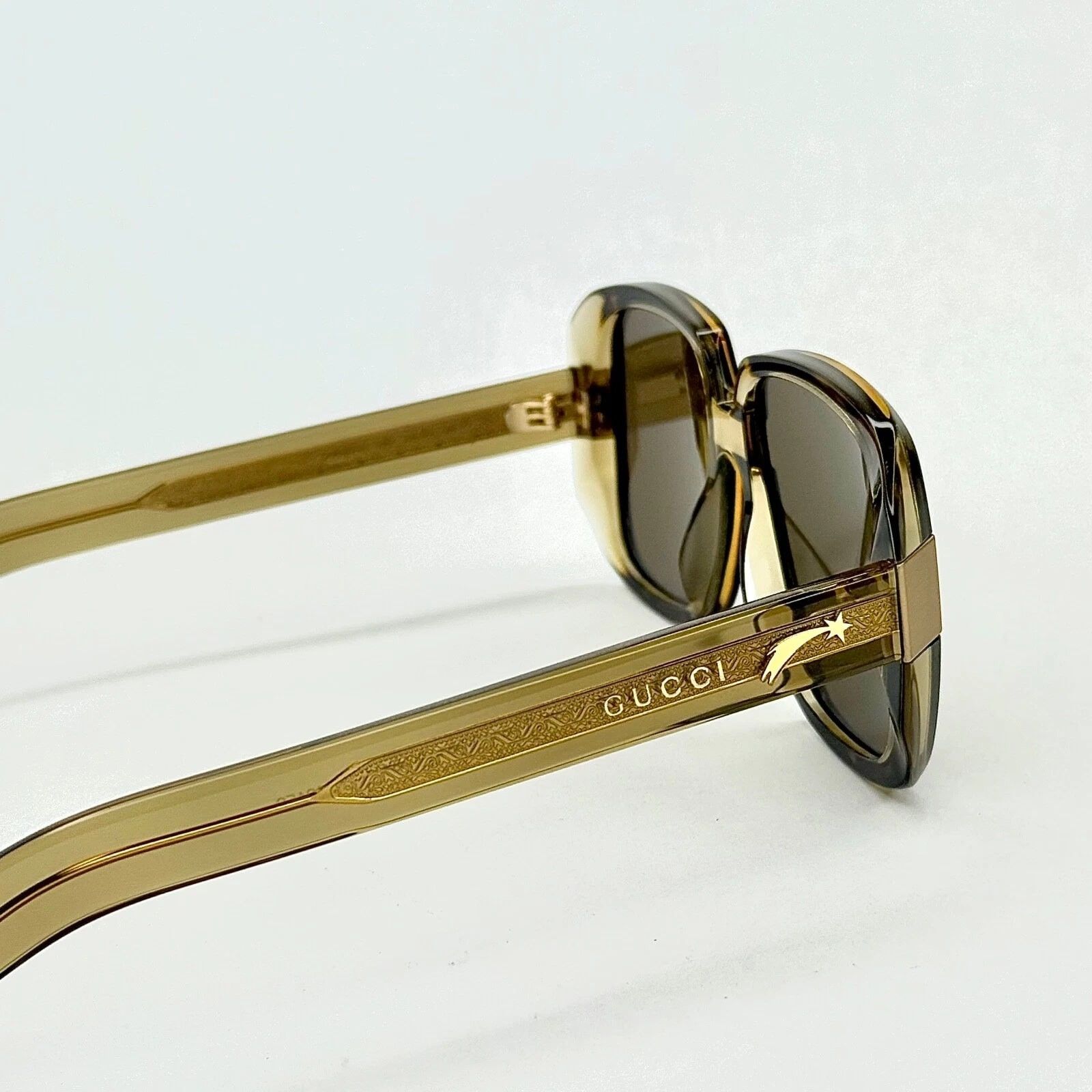 Gucci GUCCI 0318 Brown Honey Retro Falling Sunglasses GG0318S 002 Size ONE SIZE - 6 Thumbnail