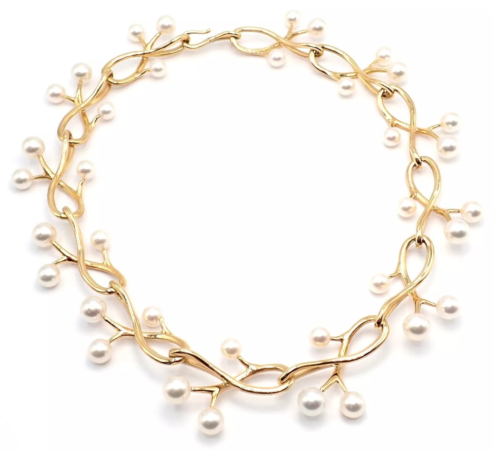 Vintage Angela Cummings & Assael 18k Yellow Gold Pearl Necklace Size ONE SIZE - 9 Thumbnail