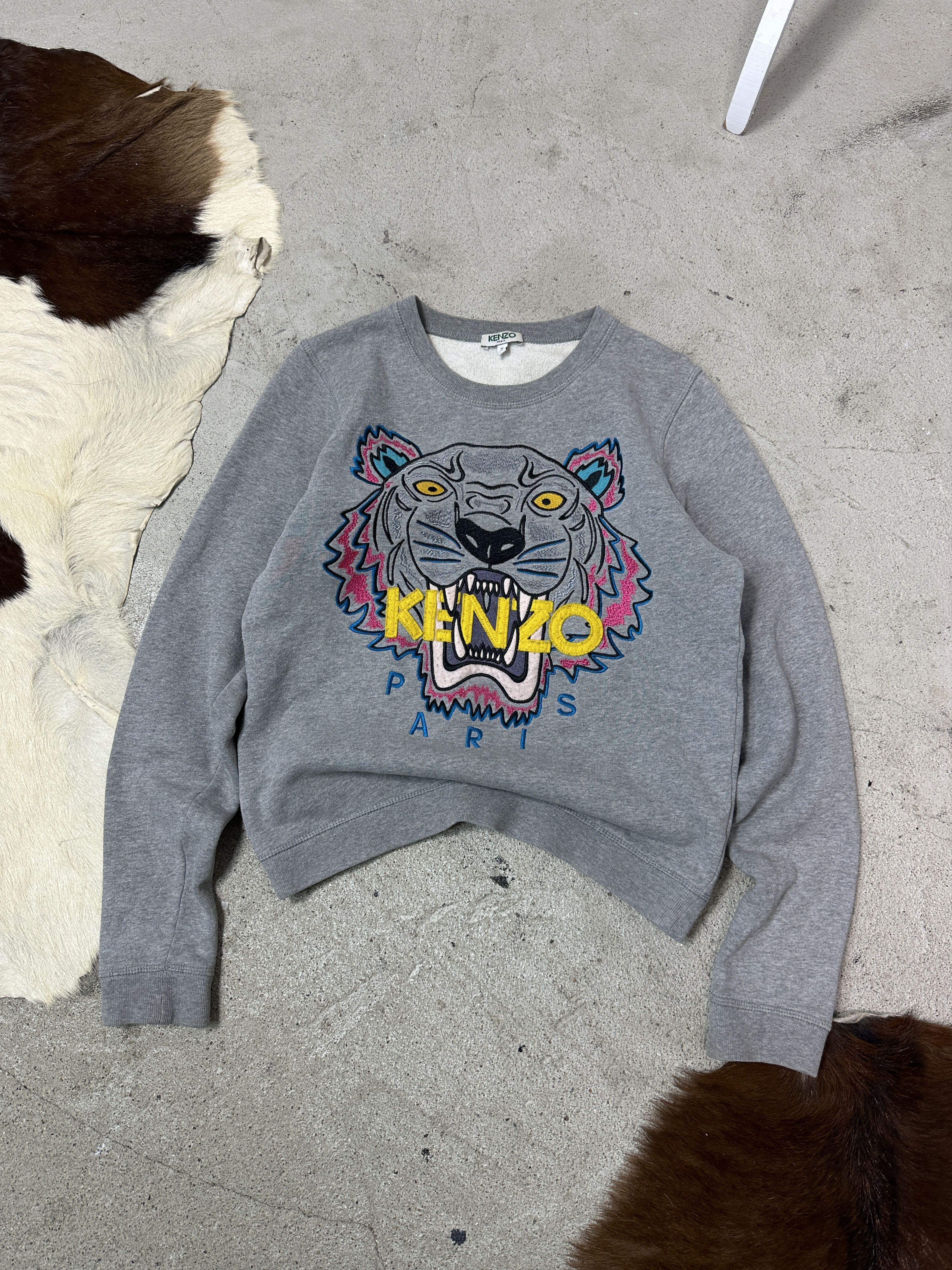 Kenzo Vintage Streetwear Sporty Tiger Printed Kenzo Sweatshirt Y2K Size S / US 4 / IT 40 - 2 Thumbnail